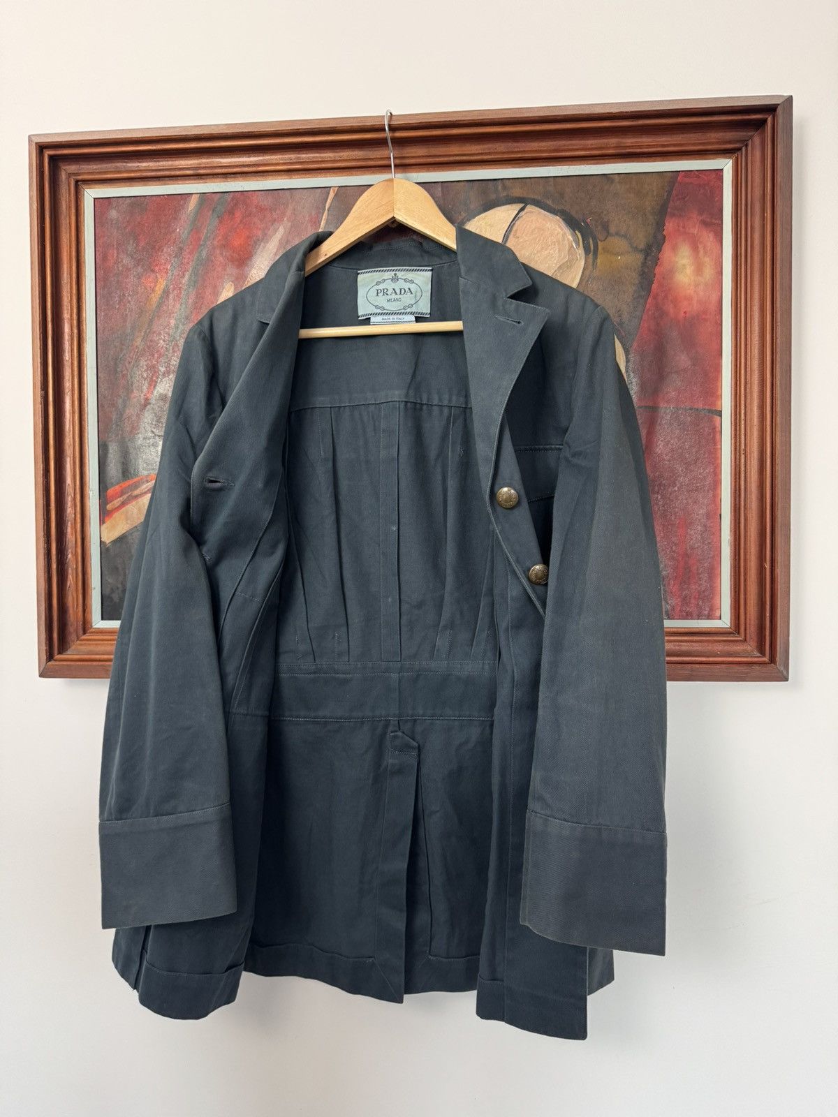 Prada Prada Vintage 90s Designer Coat Jacket Luxury High End Rare Size M / US 6-8 / IT 42-44 - 2 Thumbnail