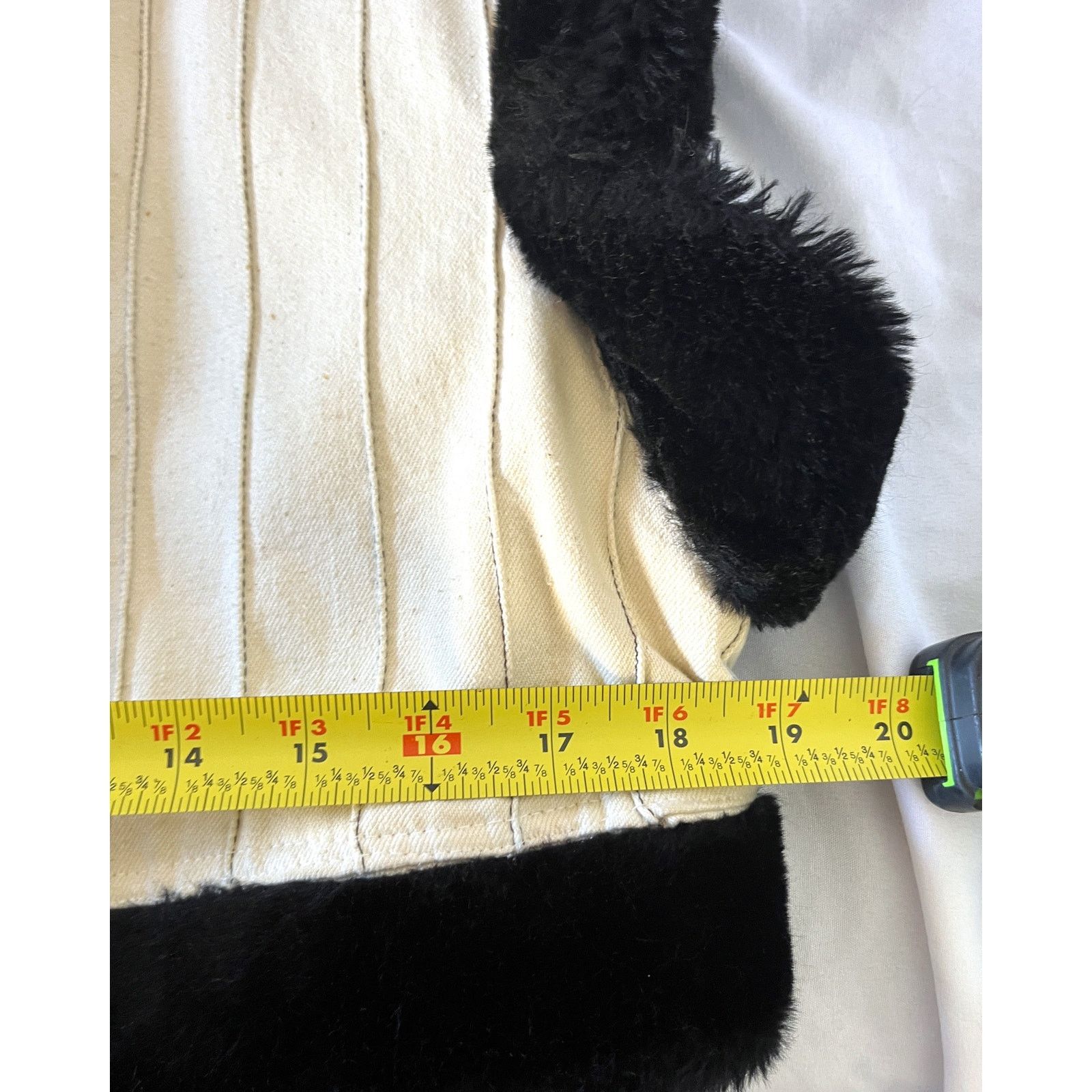 Vintage Jan Barboglio Crop Vest with Faux Fur 1990s Size 10