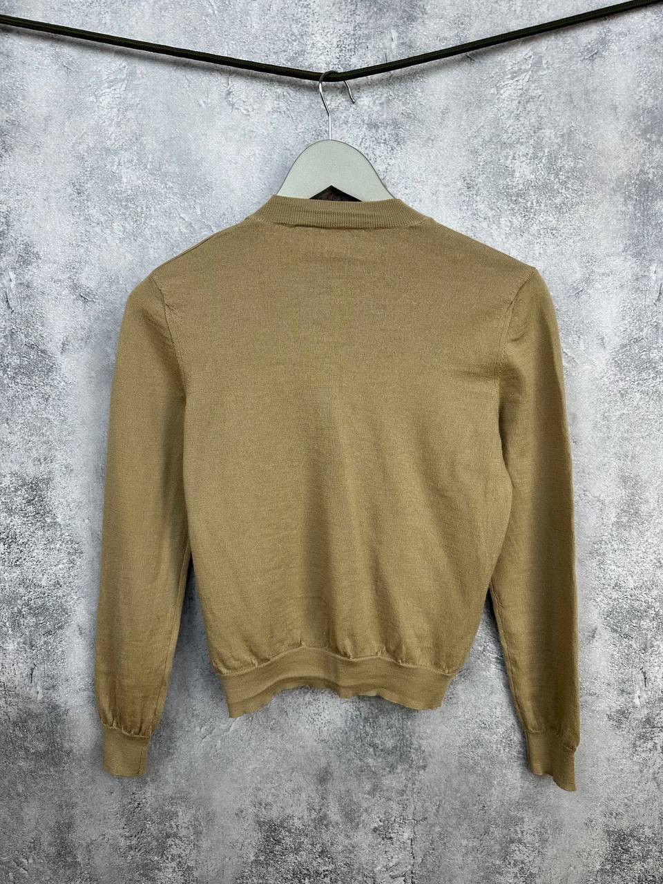 Burberry Burberry Uniform Crew Neck Wool Cardigan Sweater Beige LS Size S / US 4 / IT 40 - 2 Thumbnail