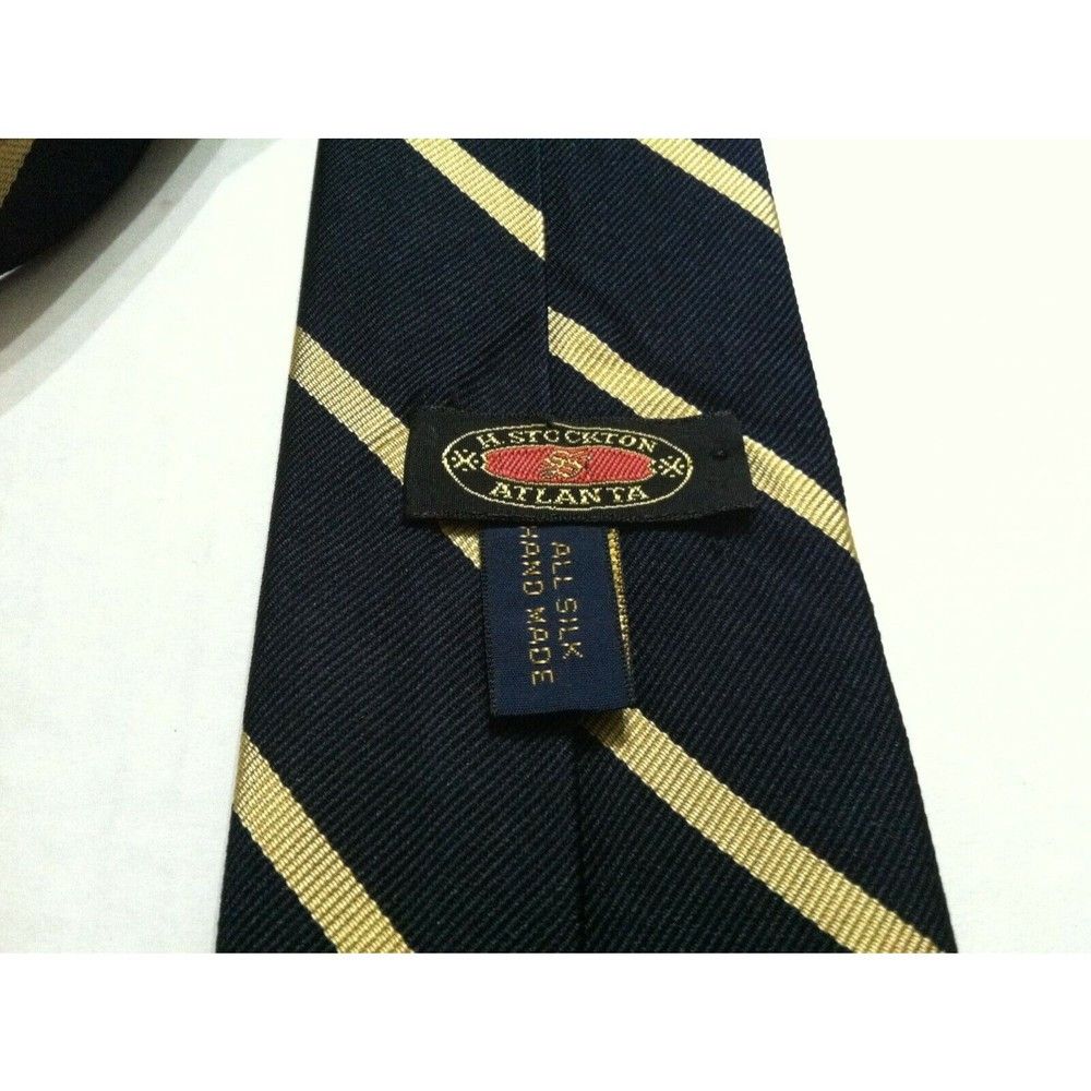 Robert Talbott ROBERT TALBOTT MENS NAVY 100%SILK STRIPED TIE WIDTH: 3 1/8" Size ONE SIZE - 2 Thumbnail