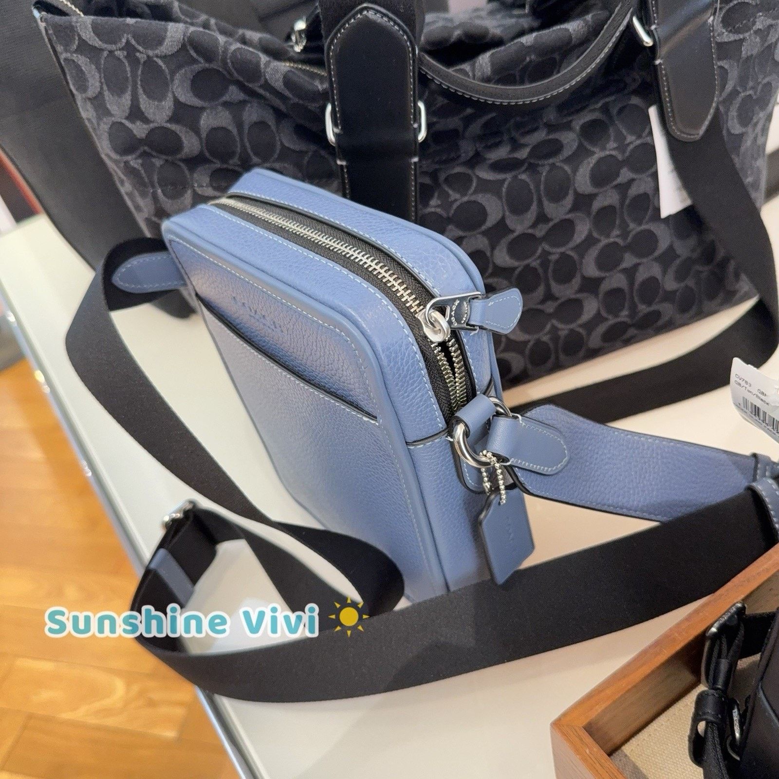 Coach NWT Coach Sullivan Crossbody Bag Leather CAT81 light DENIM Size ONE SIZE - 3 Thumbnail