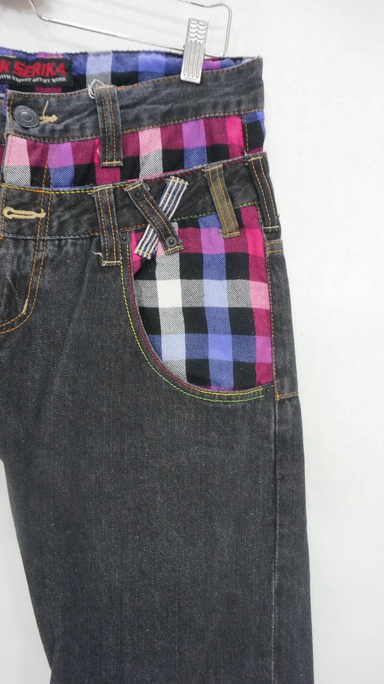 Japanese Brand Vintage Jack Serika Double Waist Black Jeans Size US 30 / EU 46 - 4 Thumbnail