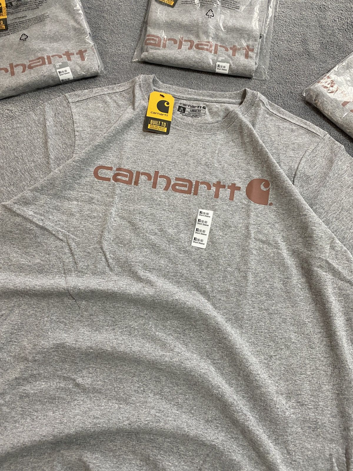 Carhartt Vintage Carhartt t shirt brown logo Y2k japanese style Size US XL / EU 56 / 4 - 5 Thumbnail