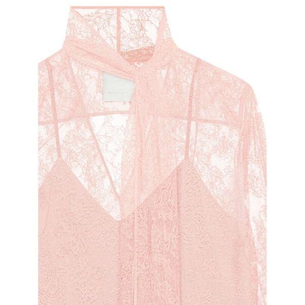 Givenchy o1w1db10325 Lavalliere Blouse in Pink Size M / US 6-8 / IT 42-44 - 2 Thumbnail