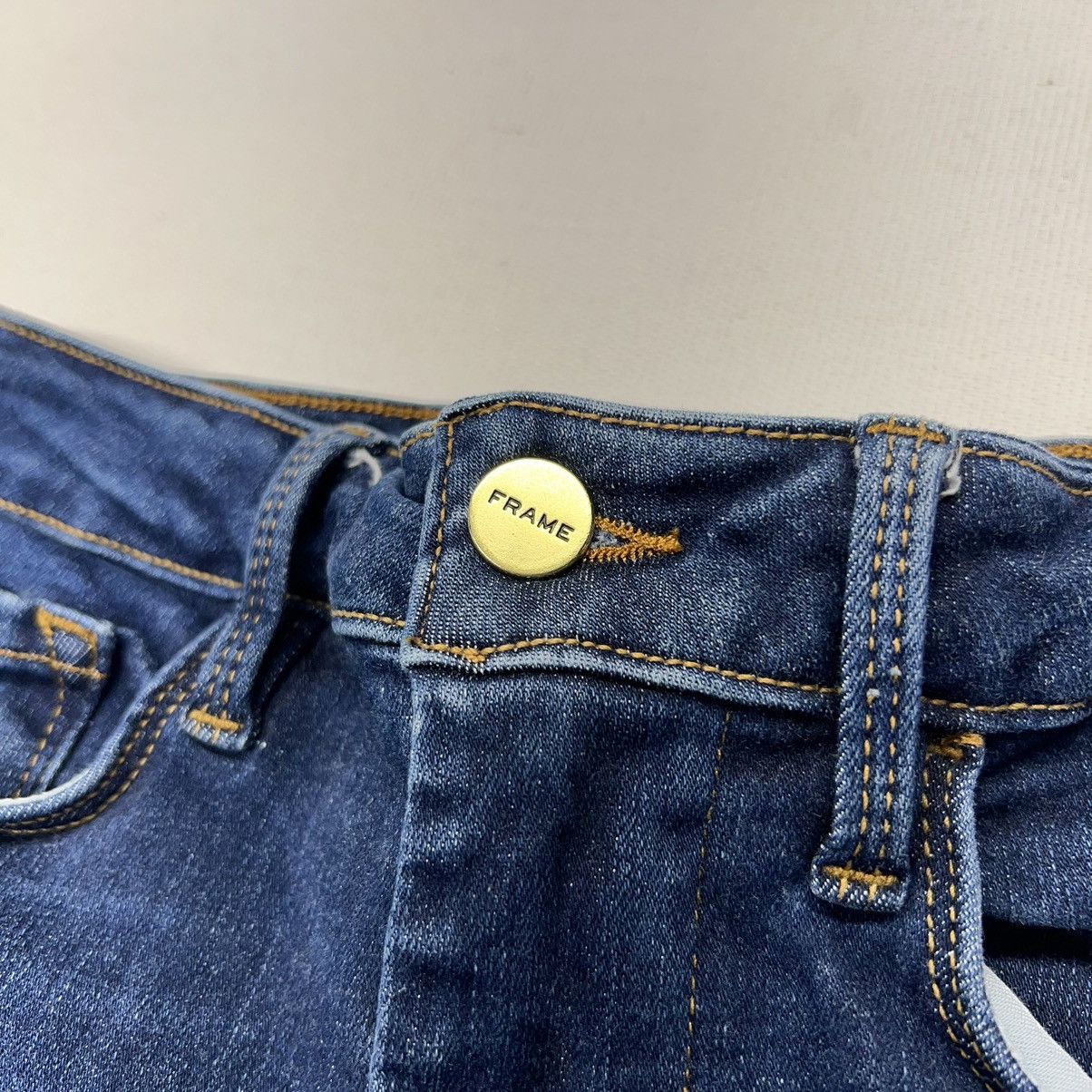 Frame Frame Jeans Blue Le One Skinny Denim Stretch Dark Kodak Wash Size 24" / US 00 / IT 34 - 5 Thumbnail