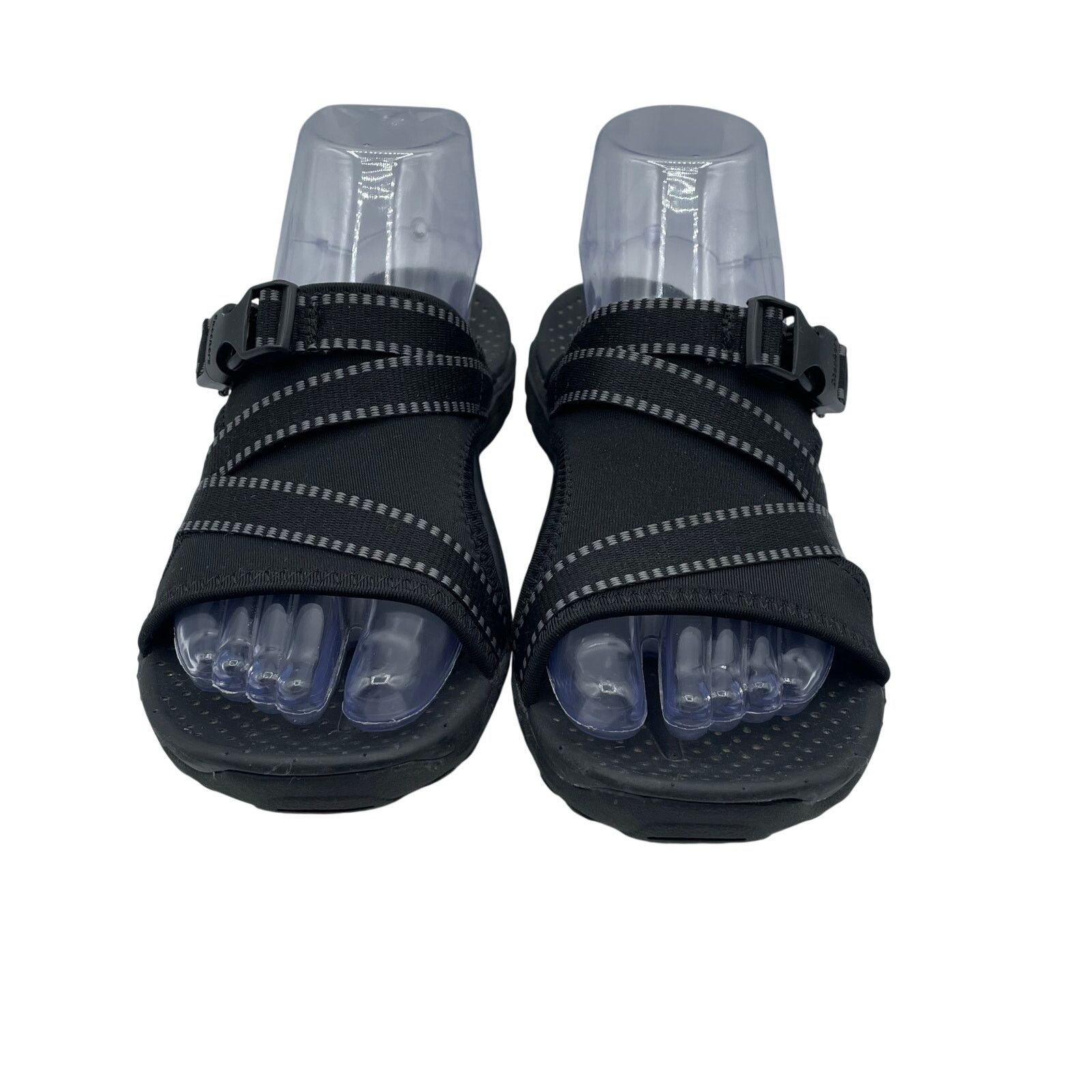 SKECHERS Skechers Reggae Slide Thru Sandals Black Outdoors Womens 6 Size US 6 / IT 36 - 2 Thumbnail
