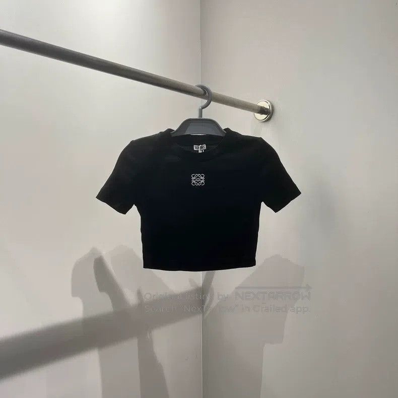 Loewe Loewe Black chest knitting logo short-sleeved Size XS / US 0-2 / IT 36-38 - 1 Thumbnail