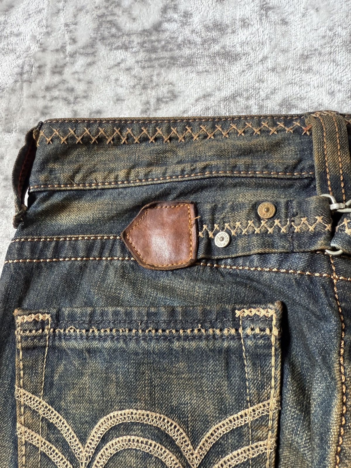 If Six Was Nine Edwin 515 Heavy Mud Washed Over stitch Flared Jeans Size US 28 / EU 44 - 18 Thumbnail