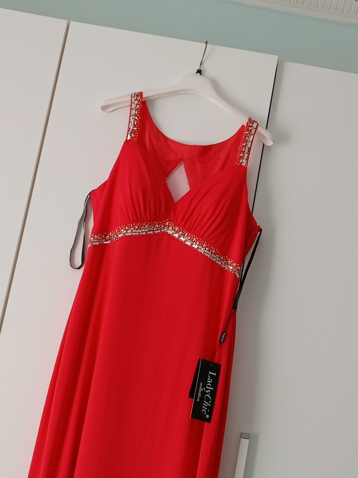 Other Dress for important events Coral Red Size IT50 Size XL / US 12-14 / IT 48-50 - 4 Thumbnail