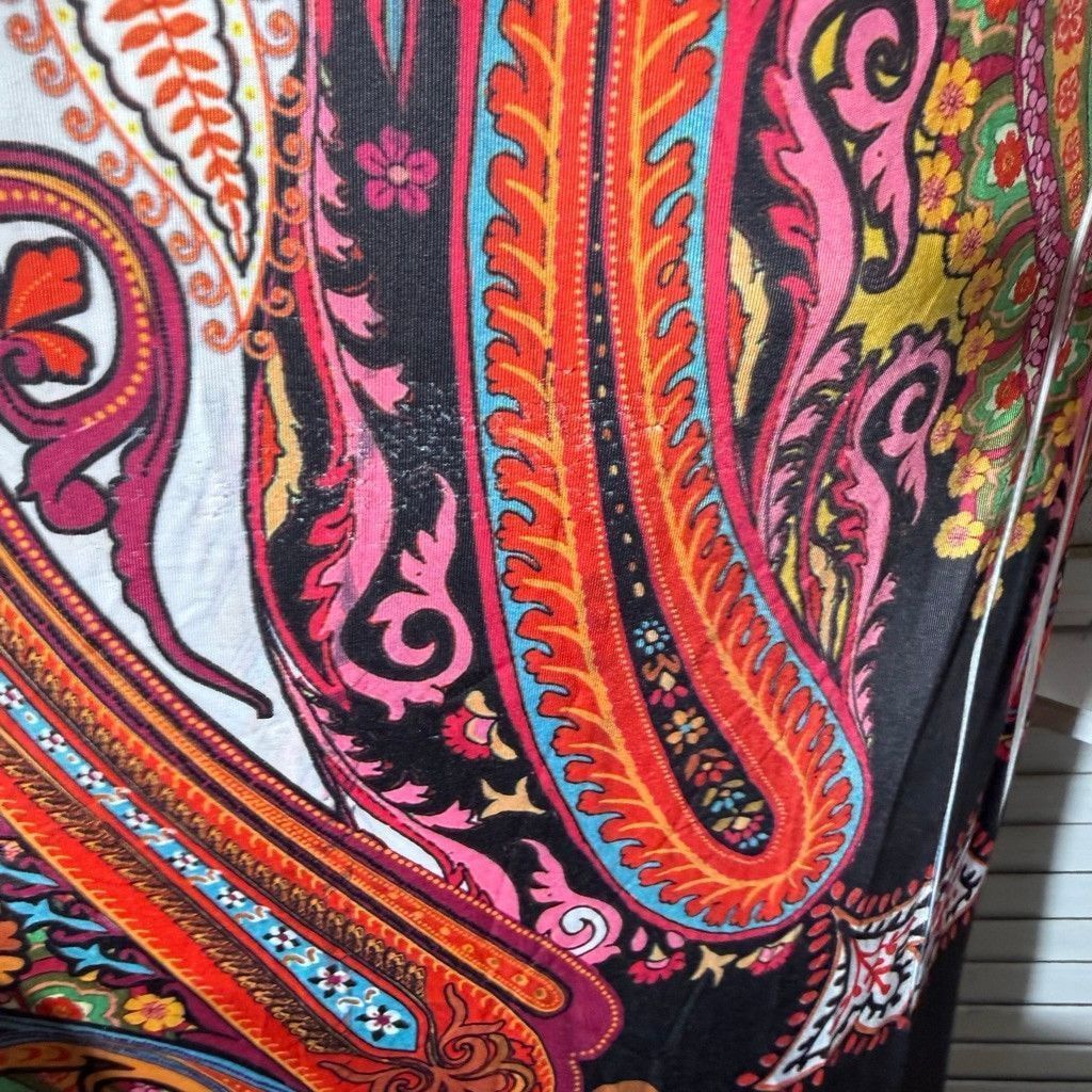 Vintage hippie boho maxi dress paisley red orange empire waist 14 16 Size XL / US 12-14 / IT 48-50 - 10 Thumbnail