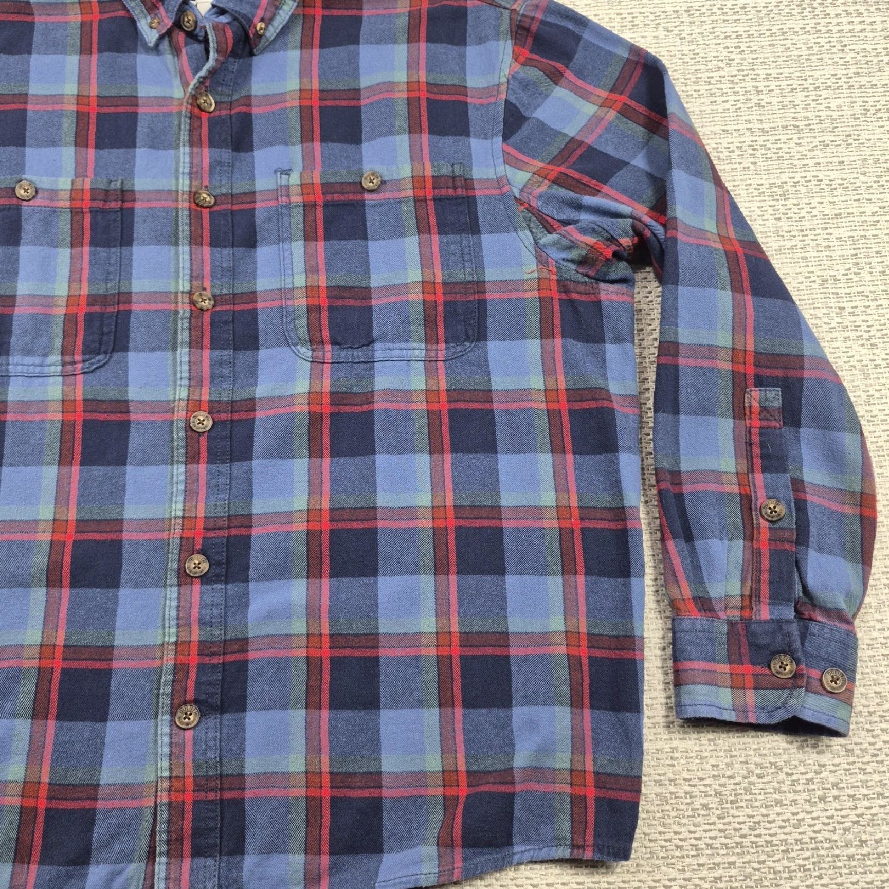CO Duluth Trading Co Shirt Mens Large Button-Up Flat Plaid Flannel Untucked Size US L / EU 52-54 / 3 - 2 Thumbnail