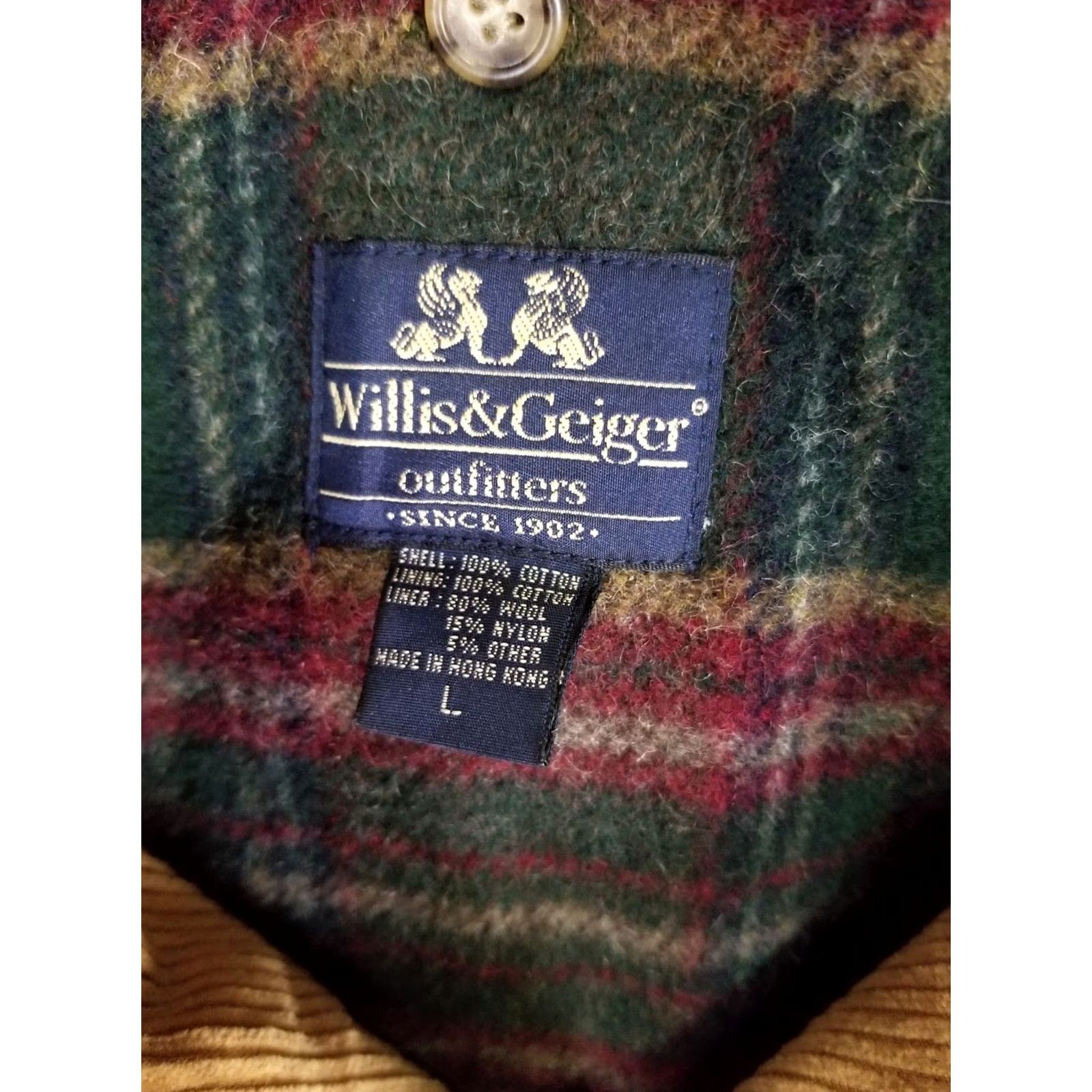 Vintage VINTAGE Willis & Geiger OIL WAXED TRENCH COAT Wool Lining SZ LARGE Coat Men Green Wool Lining Waxed Trench Coat 90s Mens Size US L / EU 52-54 / 3 - 7 Thumbnail