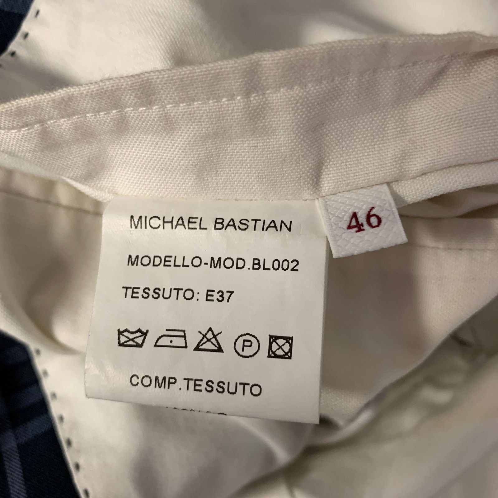 Michael Bastian MICHAEL BASTIAN 36 Navy Plaid Cotton Peak Lapel Sport Coat Size 36R - 6 Thumbnail