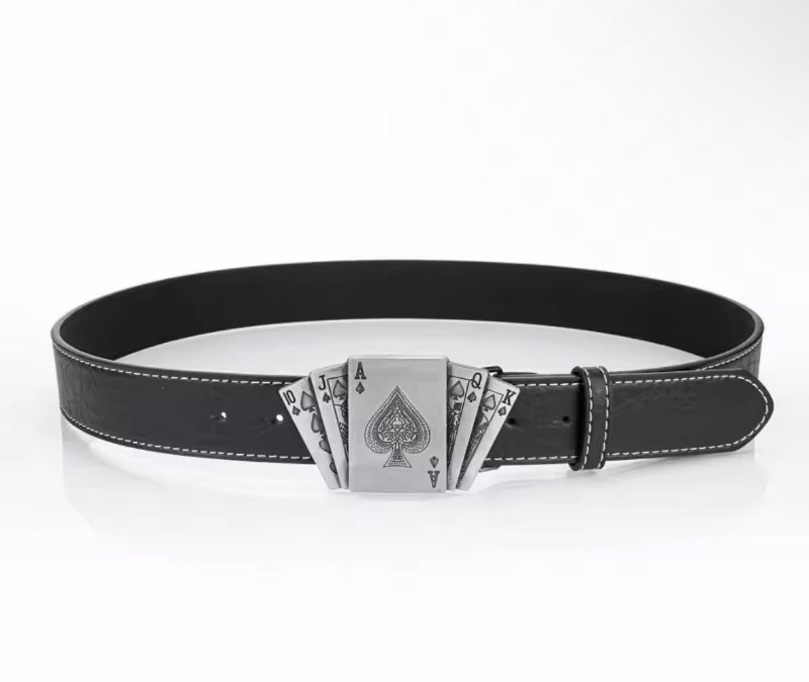 Other Unisex Trendy Gothic Punk Poker Cards Buckle Belt Size ONE SIZE - 2 Thumbnail