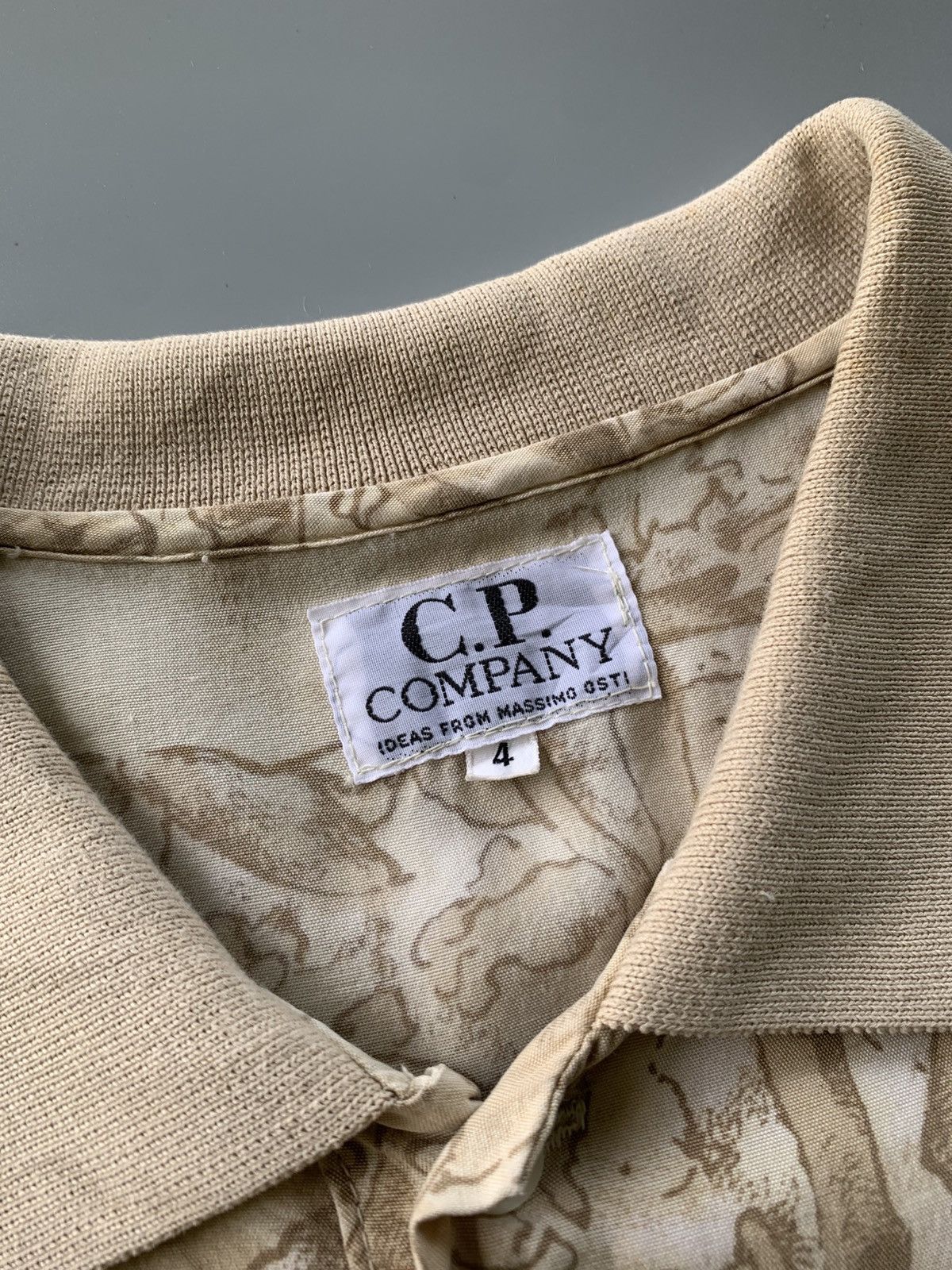 Massimo Osti 90s C.P. COMPANY MASSIMO OSTI ABSTRACT FULLPRINT POLO SHIRT Size US L / EU 52-54 / 3 - 6 Thumbnail