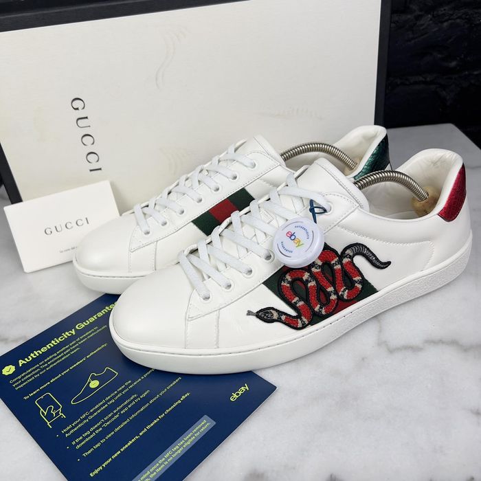 Gucci ace cheap snake embroidered