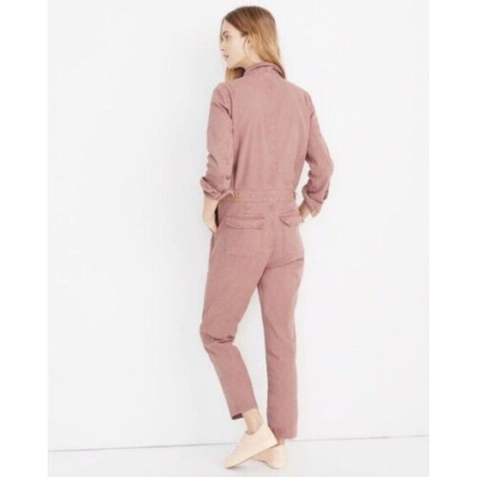 Madewell Madewell Jumpsuit Signature Dried Rosebud Workwear XXS Size 25" / US 0 / IT 36 - 6 Thumbnail