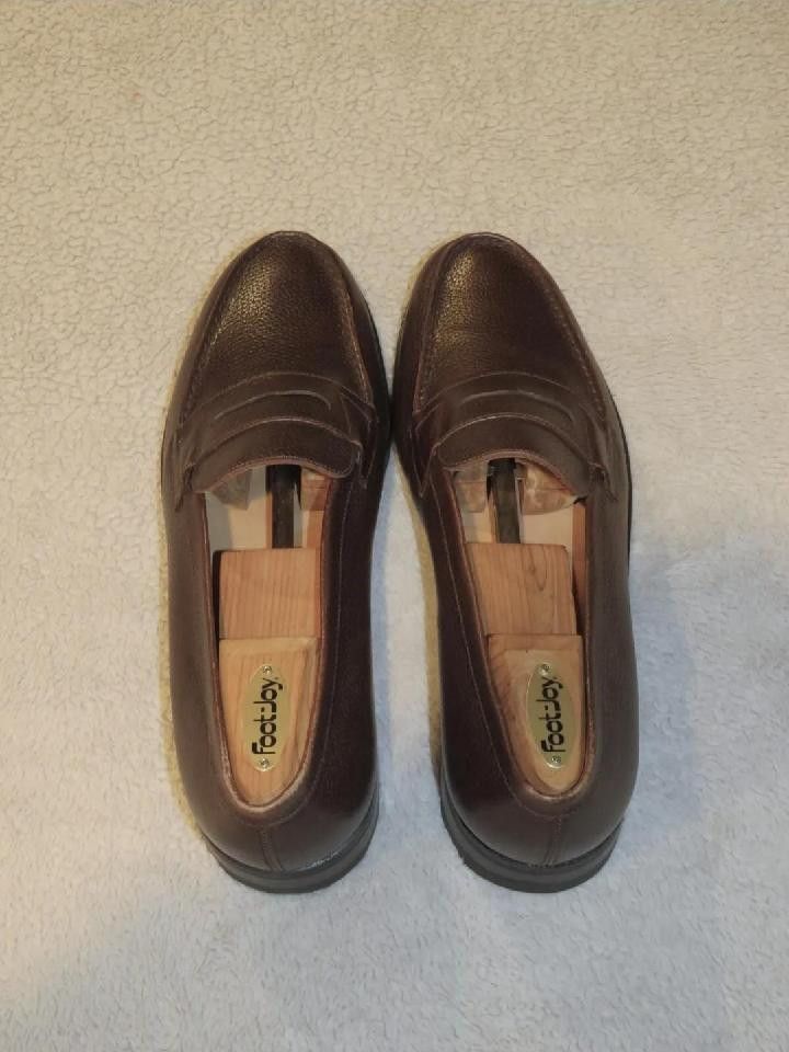 J.M. Weston Brown Grain Leather Split Toe Loafer 11.5 C NWB Size US 11.5 / EU 44-45 - 6 Thumbnail