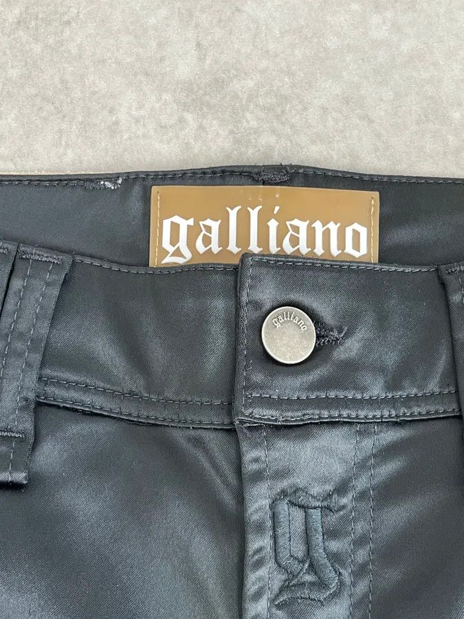 John Galliano AW2007 John Galliano Black Nylon Elastic Pants Size 26" / US 2 / IT 38 - 10 Thumbnail