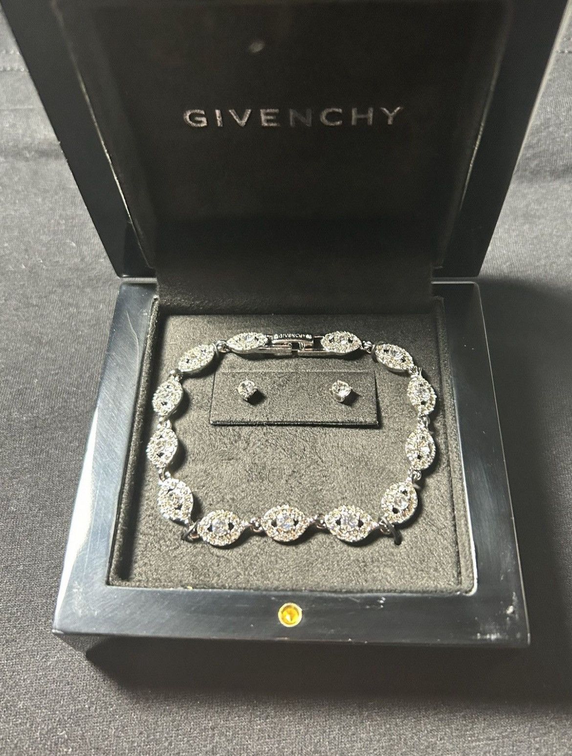 Givenchy Givenchy Crystal Flex Bracelet & Stud Earrings Set Size ONE SIZE - 3 Thumbnail