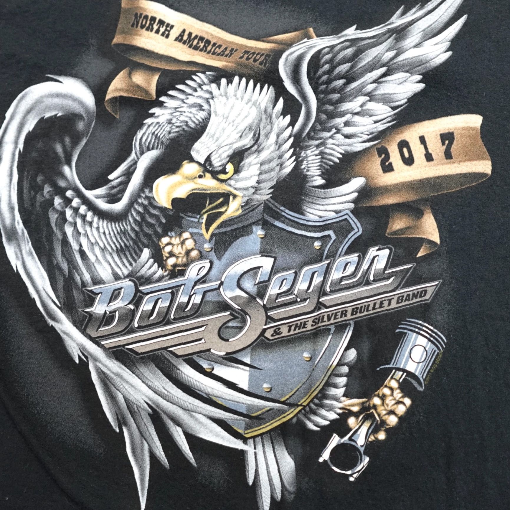 Vintage Bob Seger Shirt Black L North American Tour Double Sided 2017 Mens T-Shirt Crew Neck Short Sleeve Size US L / EU 52-54 / 3 - 2 Thumbnail