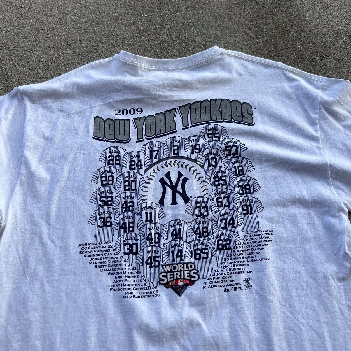 MLB × Majestic × New York Yankees 2009 new york yankees world series t shirt Size US XL / EU 56 / 4 - 4 Thumbnail
