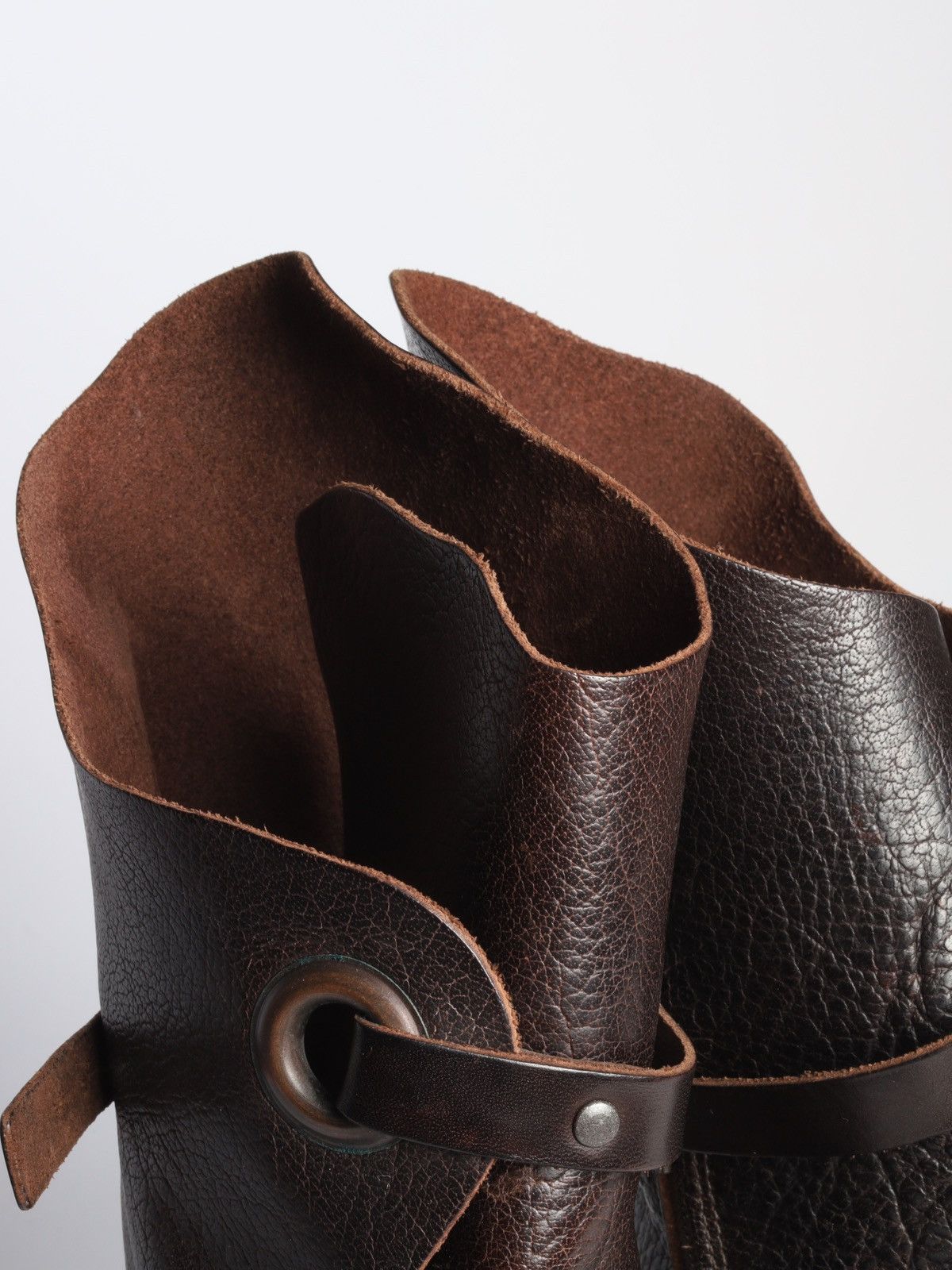 Trippen Trippen Brown Leather Avantgarde Hi Boots Shoes Belt Hard Size US 8 / IT 38 - 10 Thumbnail