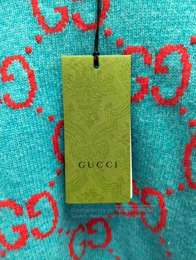 Gucci Gucci Double G full-print woollen pullover sweater Size US L / EU 52-54 / 3 - 6 Thumbnail