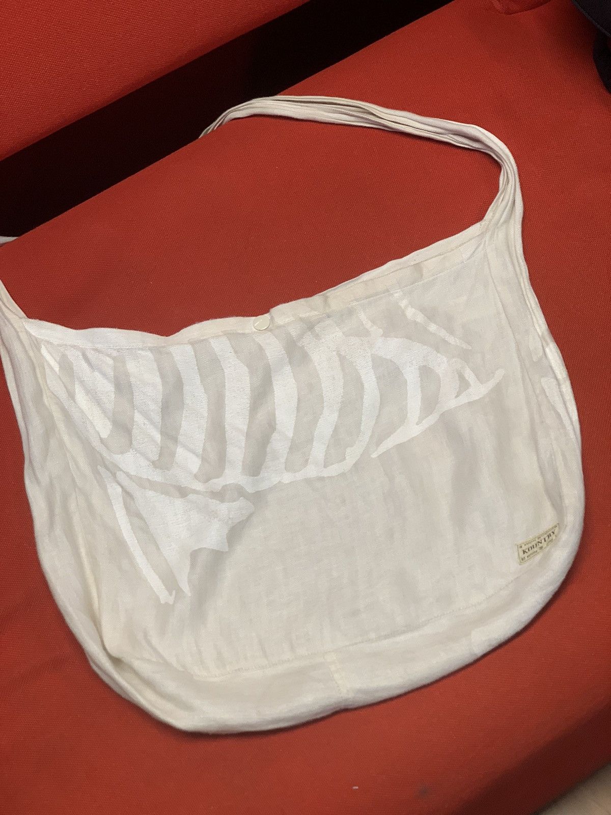 Kapital ☠️ Very Rare Kapital Skeleton Cross Body/Tote Bag White Size ONE SIZE - 2 Thumbnail