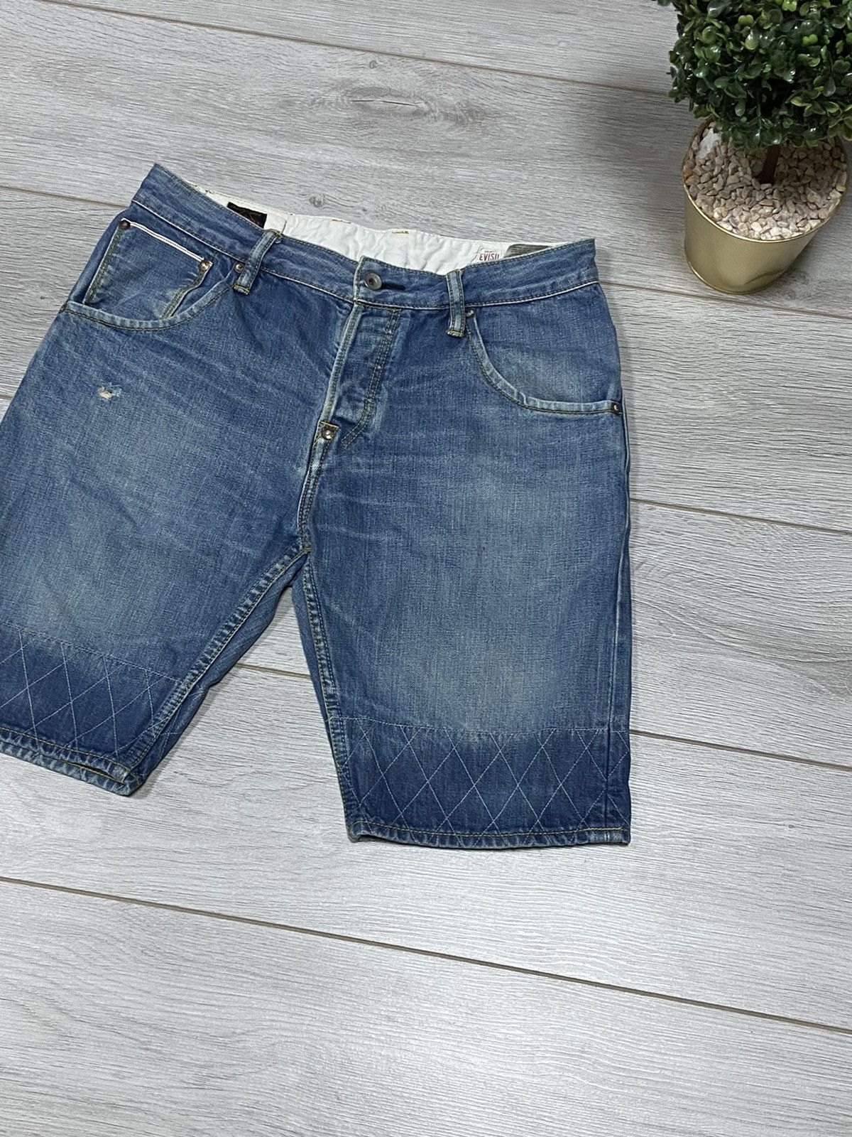 Evisu Evisu vintage seagull denim short jeans Size US 32 / EU 48 - 4 Thumbnail