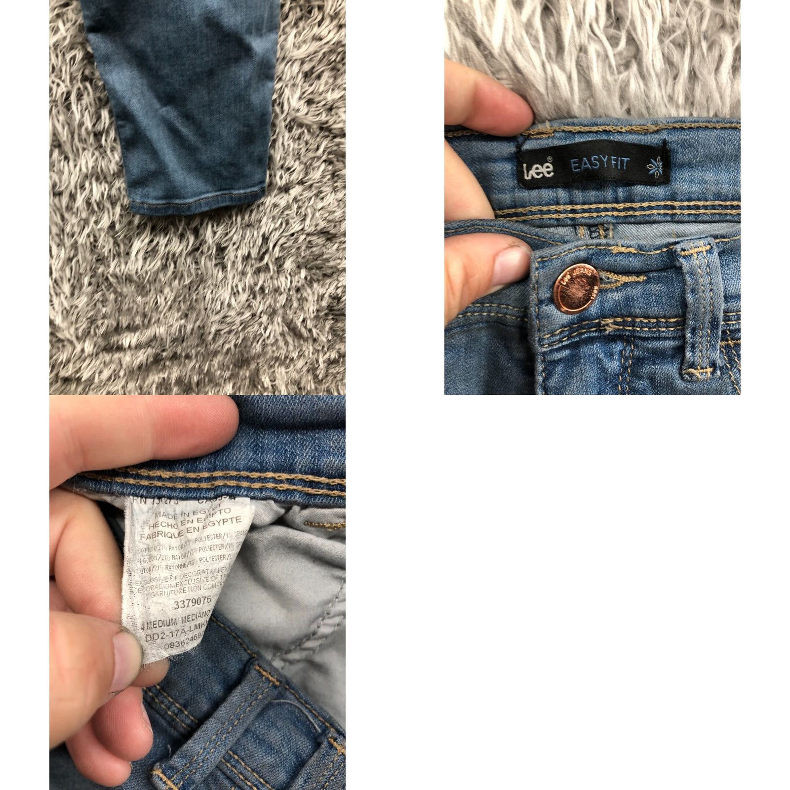 Lee Lee Easy Fit Jeans Womens Straight 5-Pocket Denim Mid Rise Dark Wash Blue Size 4 Regular Slim Size 27" / US 4 / IT 40 - 8 Thumbnail