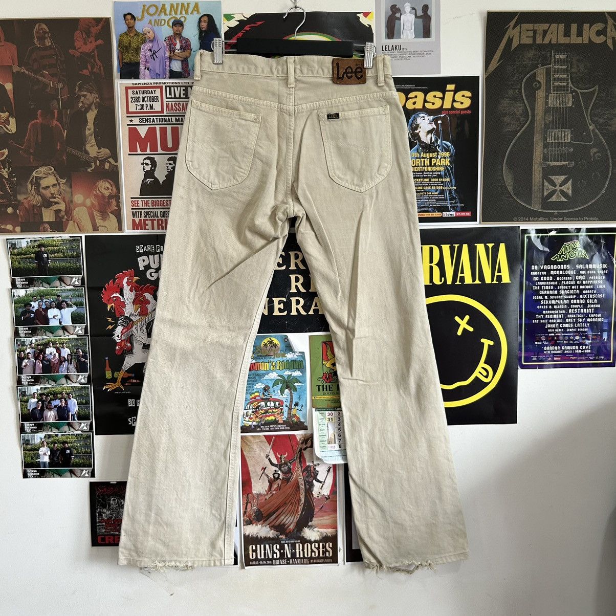 Lee Vintage Lee JPN Flare Distressed Denim Size US 31 - 9 Thumbnail