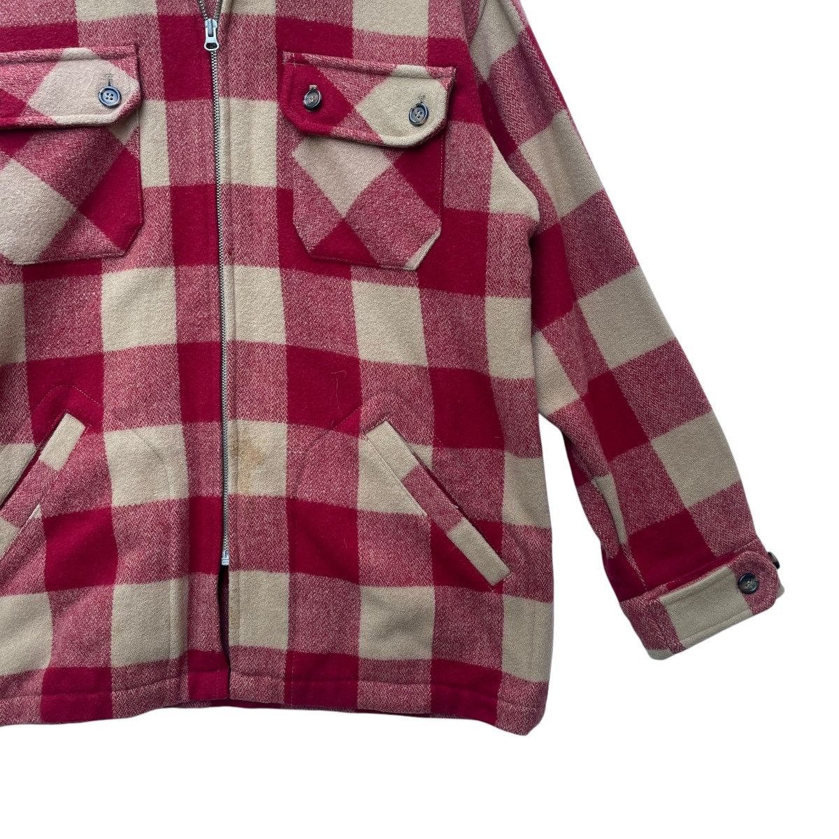 Flannel × Vintage Vintage Neyries flannel Wool Checked Jacket Size US M / EU 48-50 / 2 - 6 Thumbnail