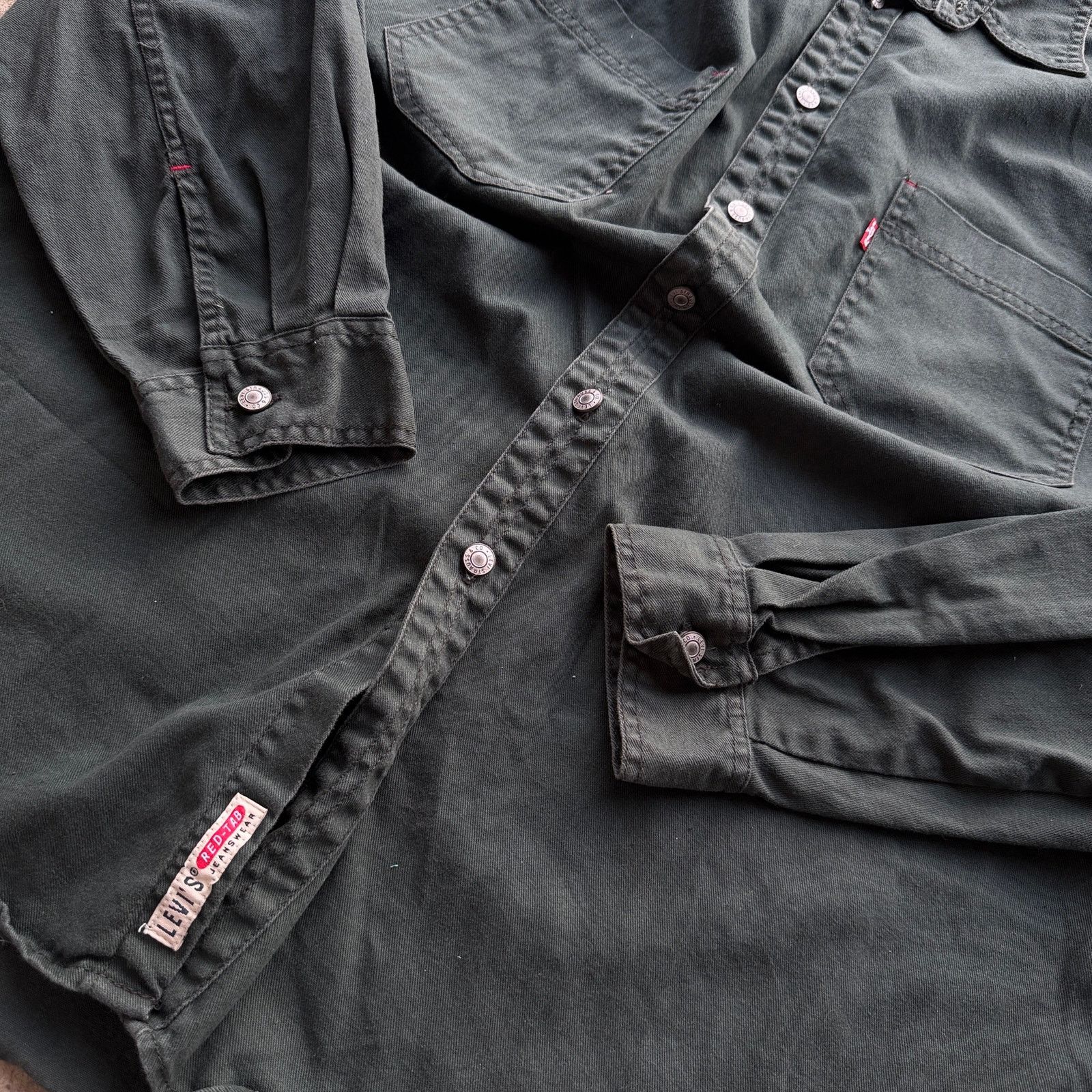 Levi's Vintage 90s Levi’s Red Tab Workwear Button Up Shirt XL Size US XL / EU 56 / 4 - 5 Thumbnail