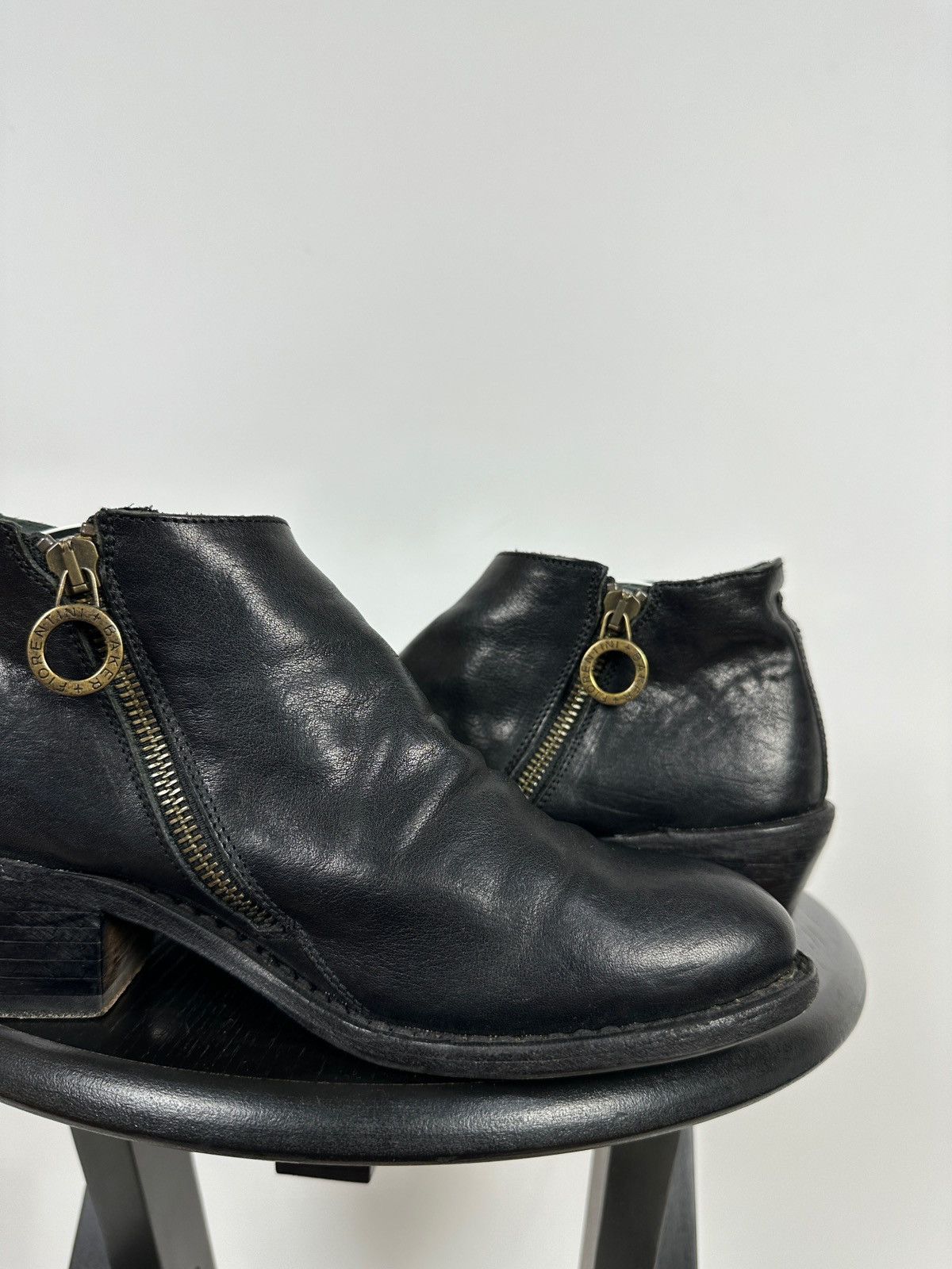Fiorentini + Baker Fiorentini + Baker Black Leather Zip Ankle Boots Size US 8 / IT 38 - 16 Thumbnail