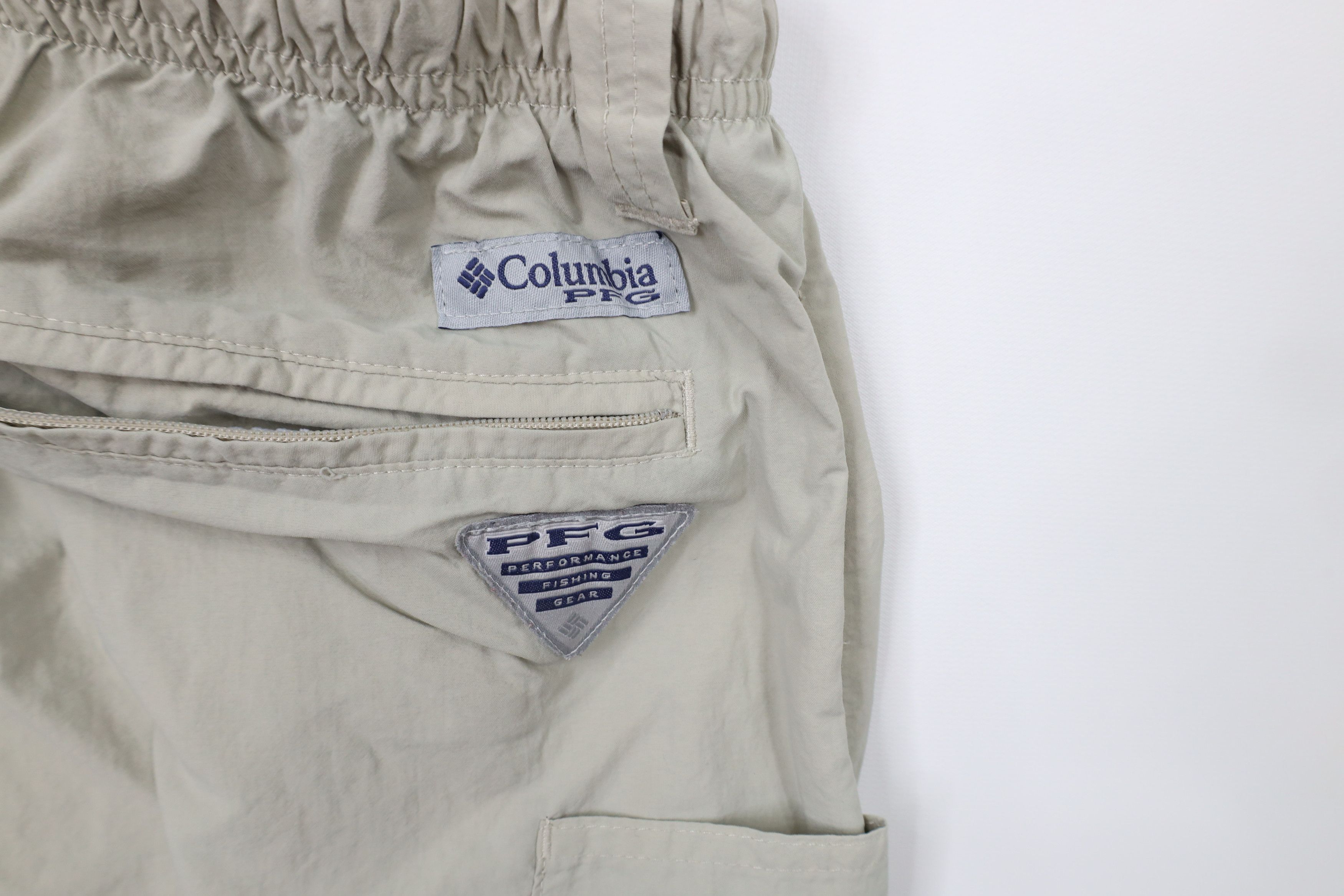 Columbia × Vintage Columbia PFG Lined Wide Leg Convertible Pants Shorts Beige Size US 34 / EU 50 - 14 Thumbnail