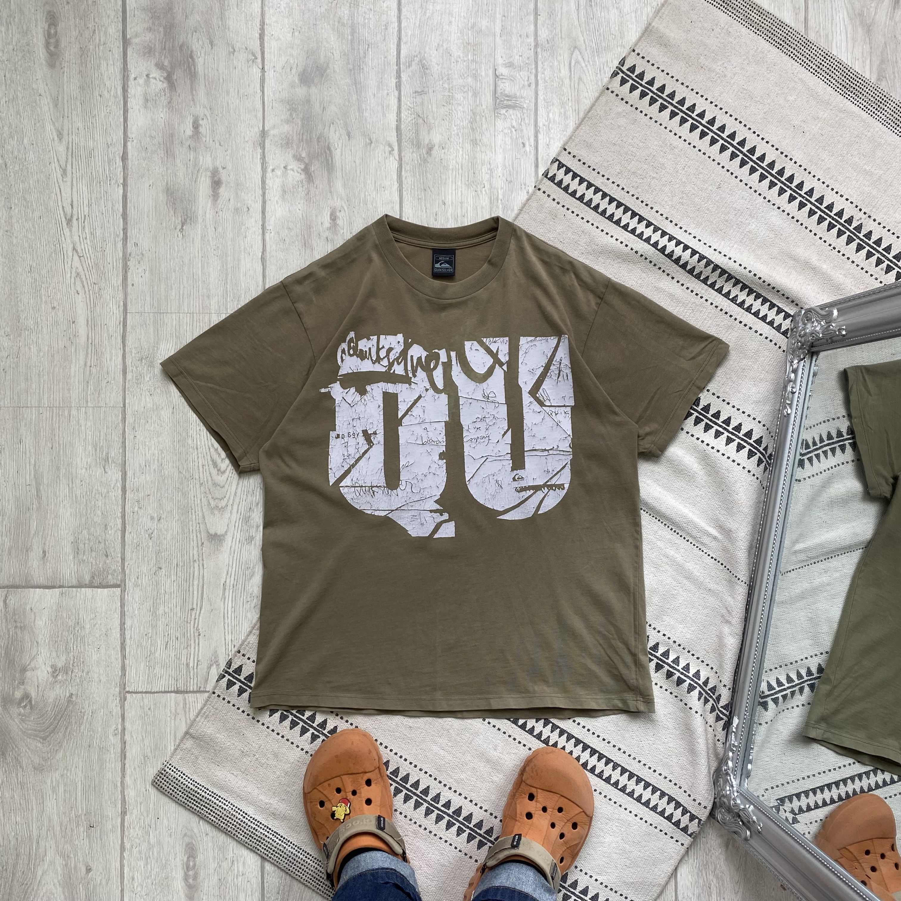 Quiksilver 🦏 Vintage 90s Faded Quiksilver tee big logo Skster Surfer Size US M / EU 48-50 / 2 - 2 Thumbnail