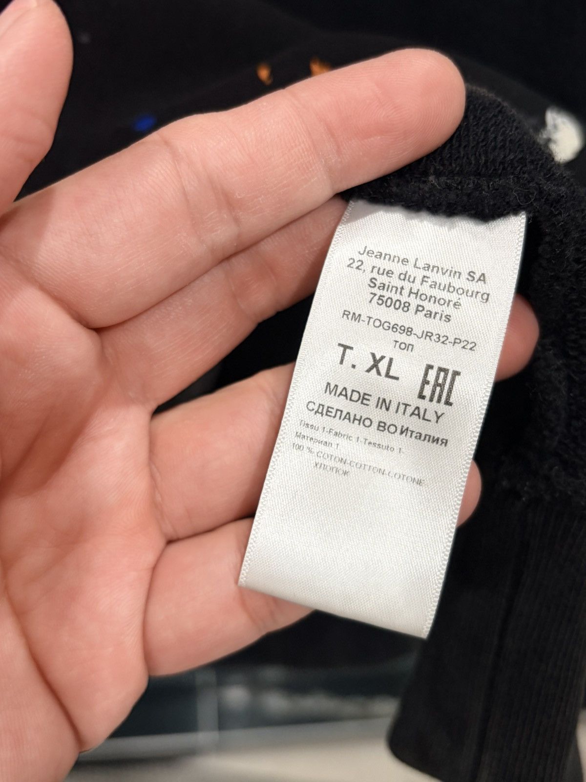 Gallery Dept. × Lanvin Paint splashed hoodie Size US L / EU 52-54 / 3 - 5 Thumbnail