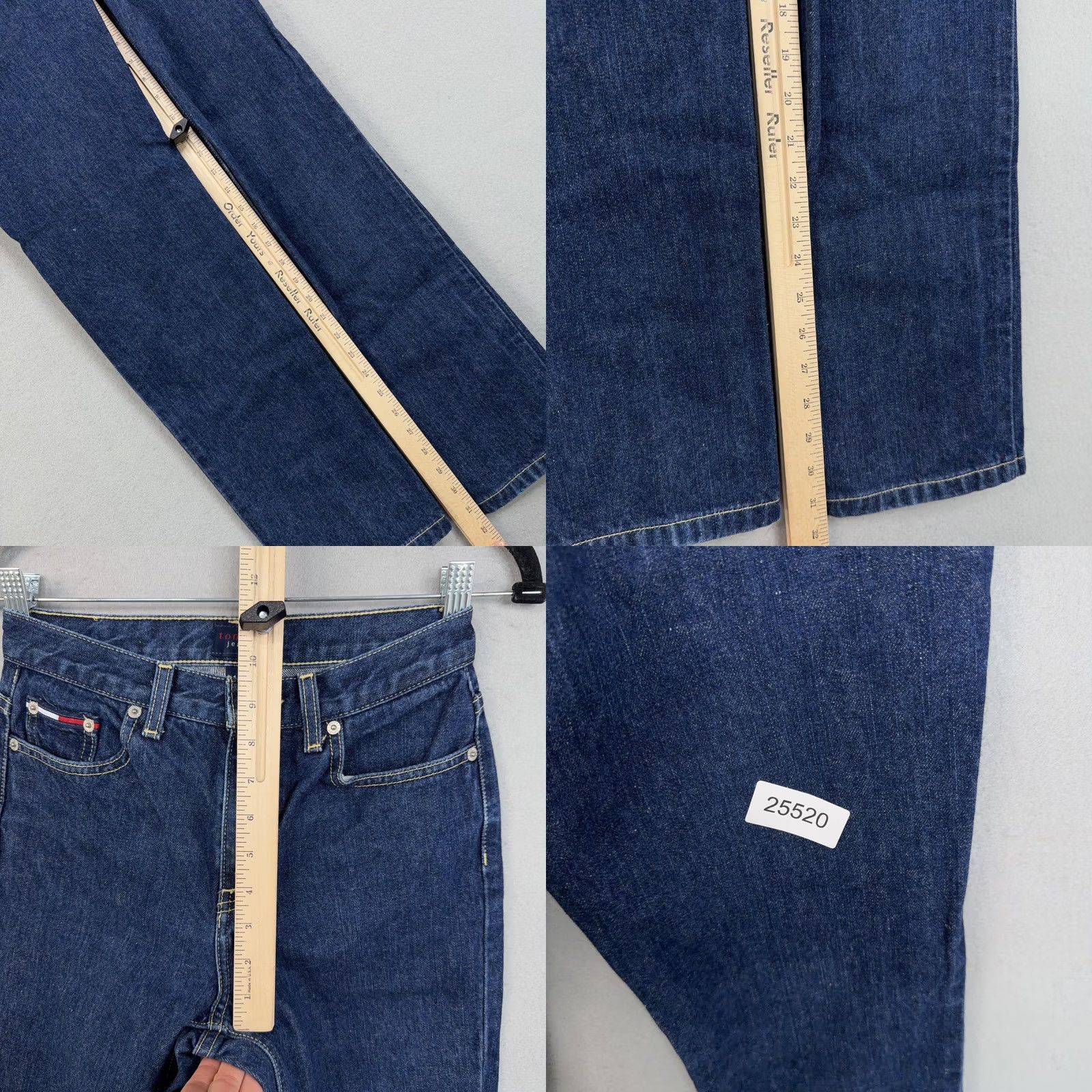 Vintage VINTAGE Tommy Jeans Jeans Womens 1 Blue Tapered Denim Juniors Y2K Roc Roc Womens Jeans Size 25" / US 0 / IT 36 - 9 Thumbnail