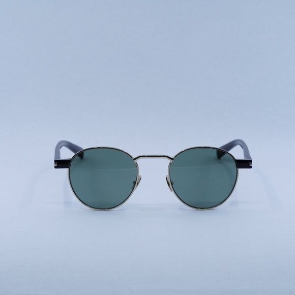 Saint Laurent Paris Saint Laurent SL707 002 Sunglasses Gold/Havana Round Frame Size ONE SIZE - 4 Thumbnail