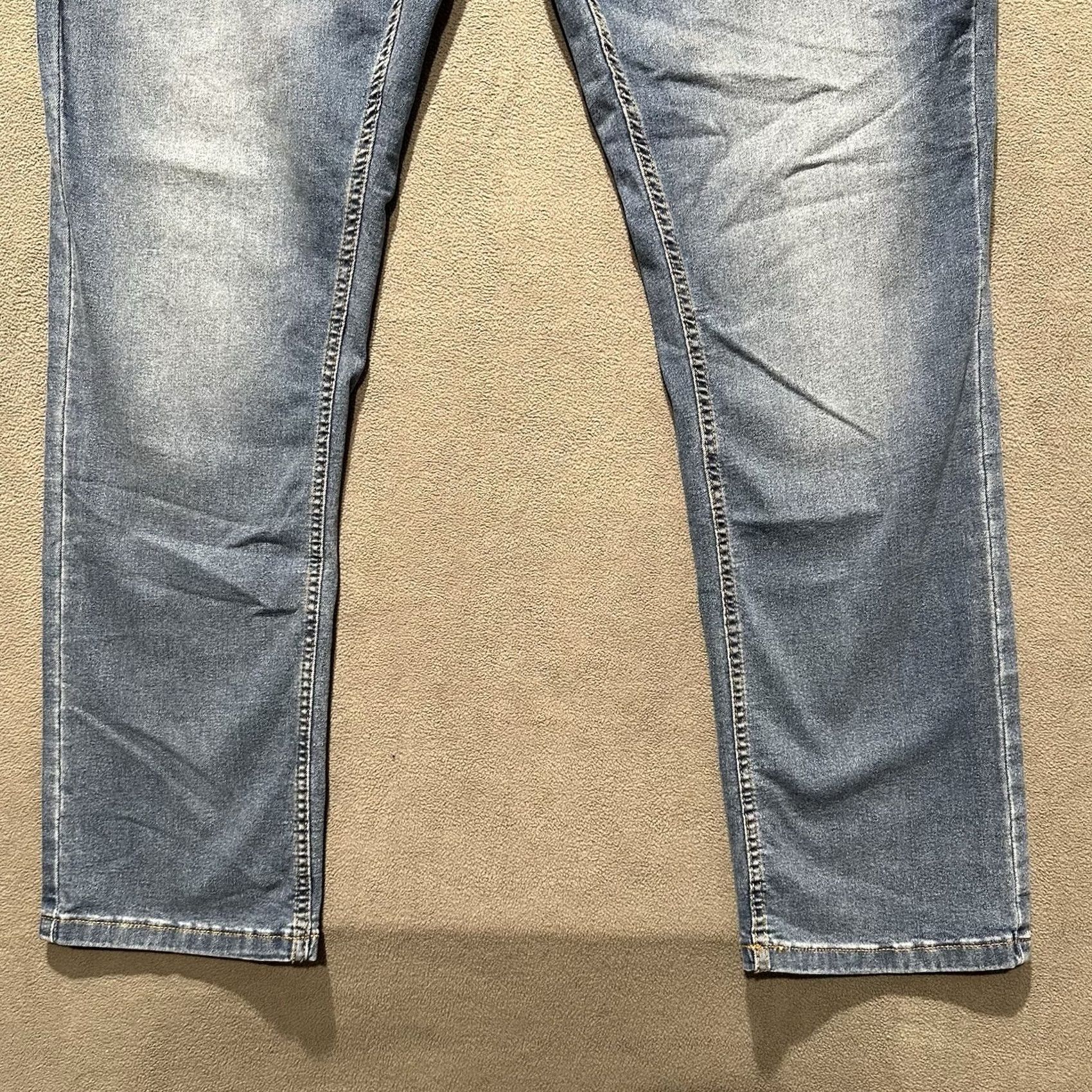 Denime The Perfect Jean NYC Jeans Men 42x34 Blue Skinny Stretch Denim Size US 42 / EU 58 - 5 Thumbnail