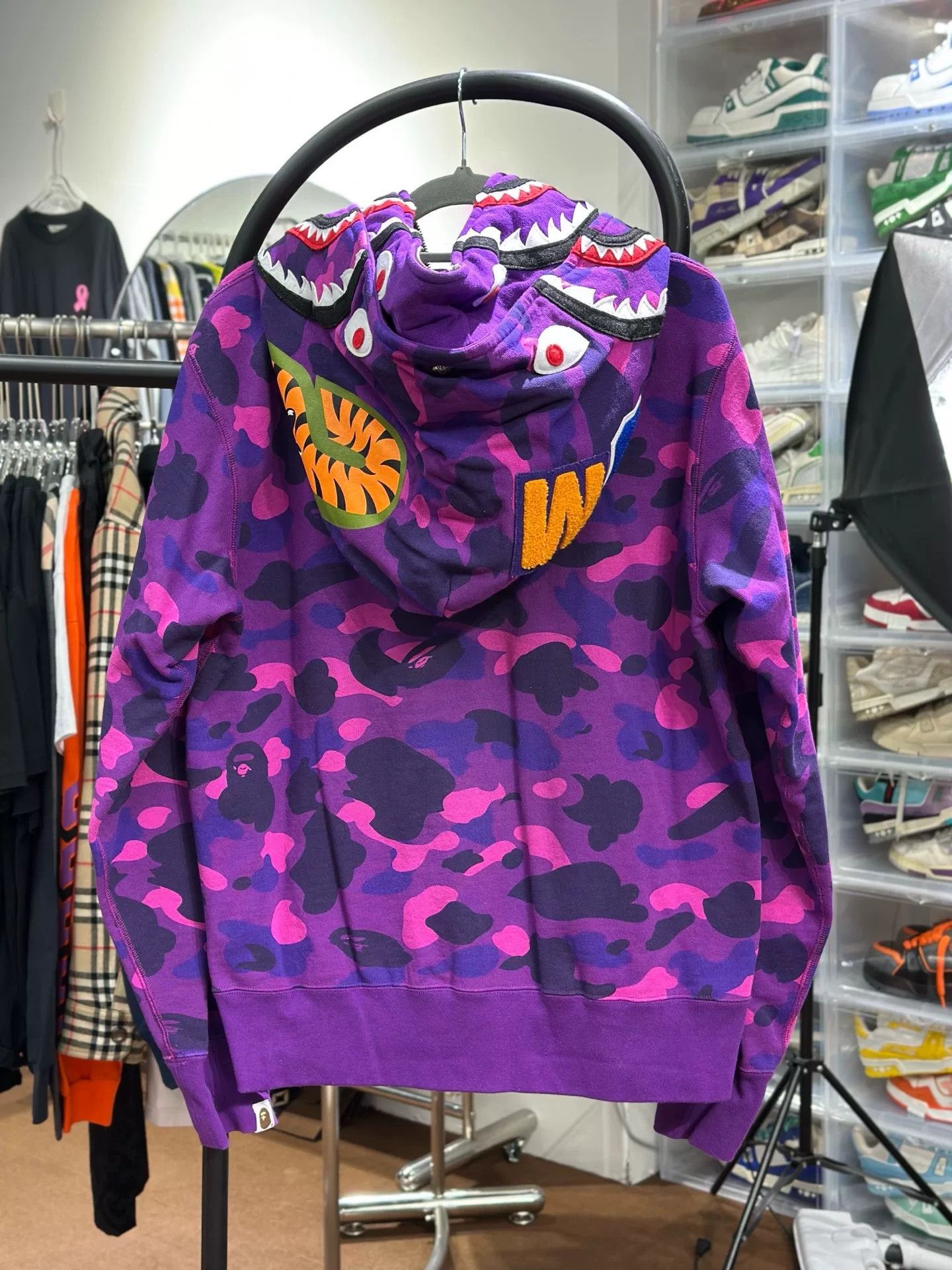 Bape Bape Camo Printed Purple Hoodie M Men Size US M / EU 48-50 / 2 - 1 Thumbnail