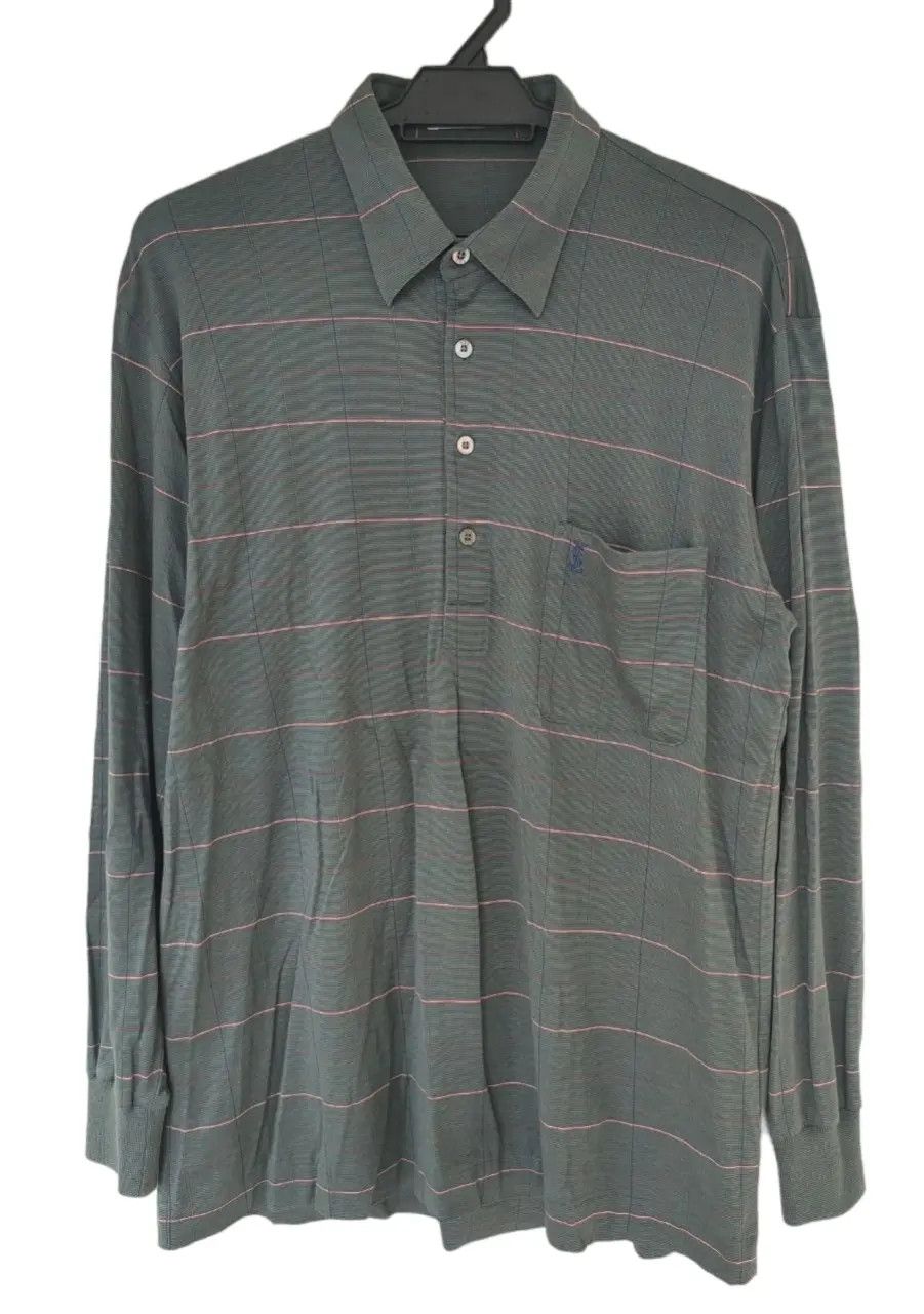 Vintage Vintage YSL Checkered Long Sleeve Polo Size US M / EU 48-50 / 2 - 1 Thumbnail