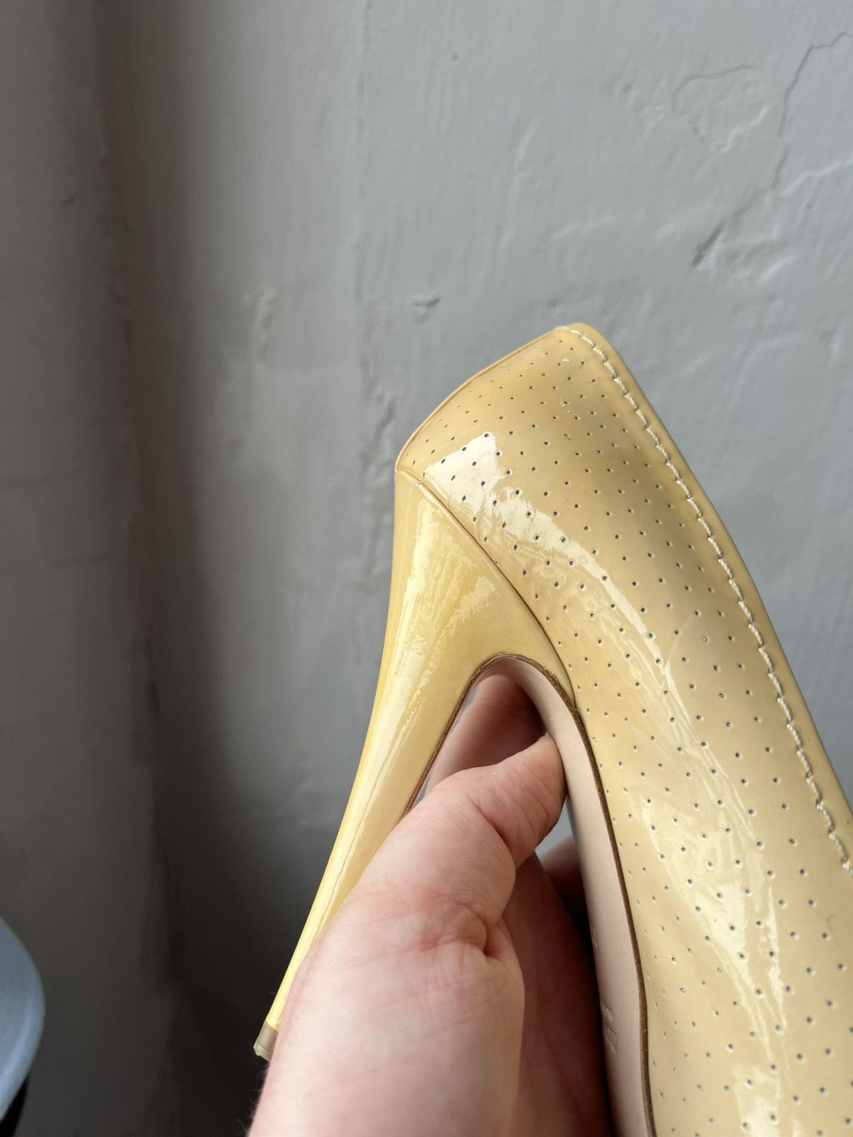 Miu Miu MIU MIU MADE IN ITALY PATENT LEATHER PEEP PUMPS HEELS SZ 39 Size US 9 / IT 39 - 13 Thumbnail