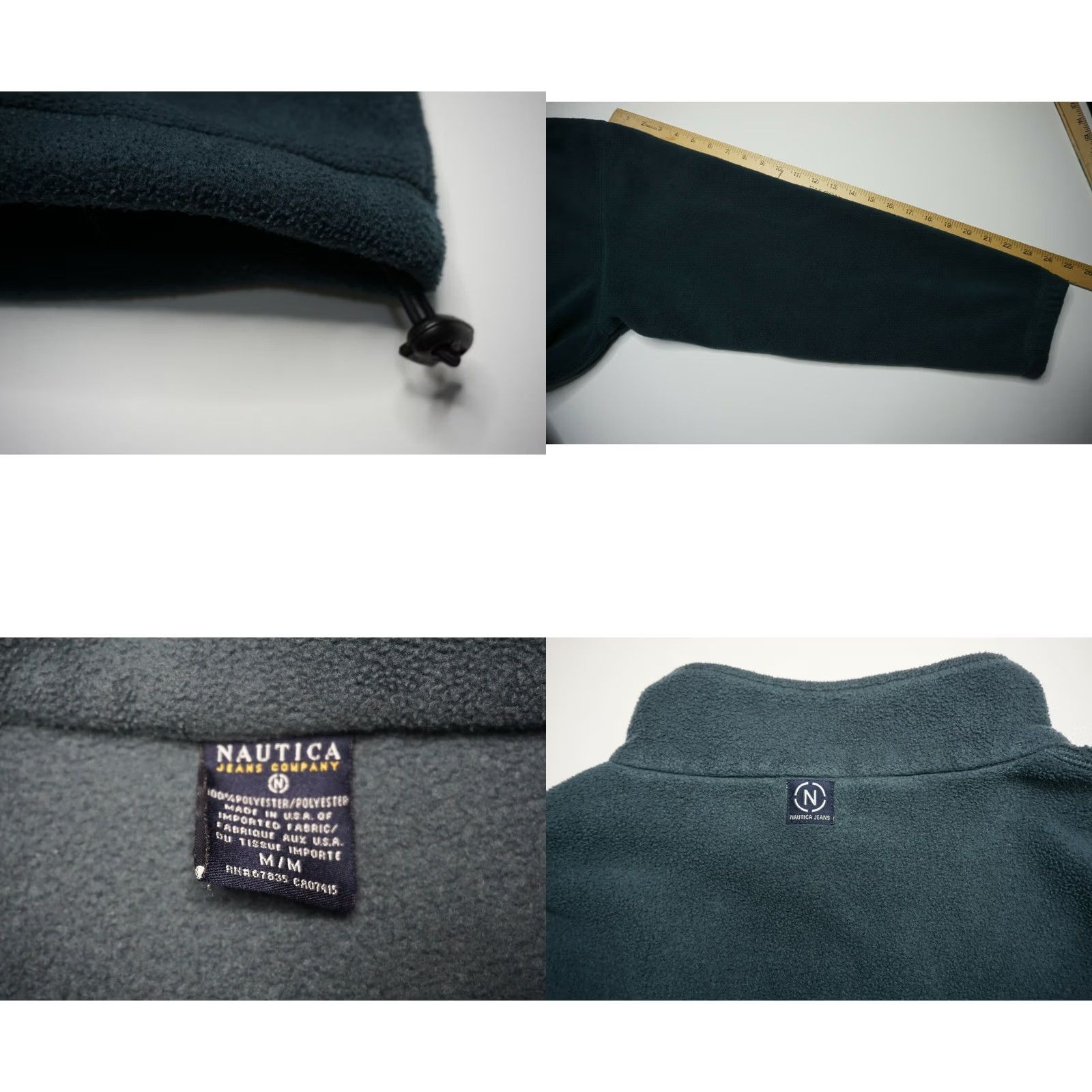 Nautica VINTAGE NAUTICA JEANS Men Medium Blue Spellout 1/4 Zip Fleece Pullover Made In USA Size US M / EU 48-50 / 2 - 8 Thumbnail