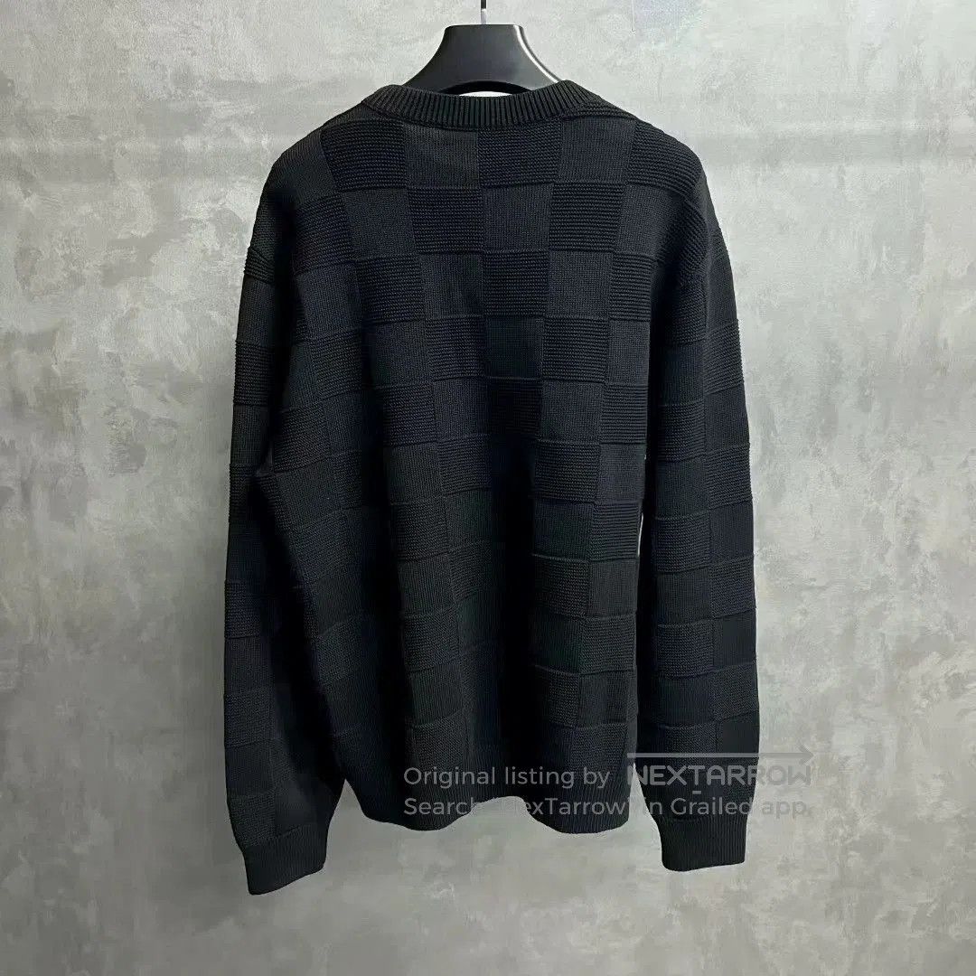 Louis Vuitton black checkered long sleeve knit sweater. Size US XL / EU 56 / 4 - 2 Thumbnail