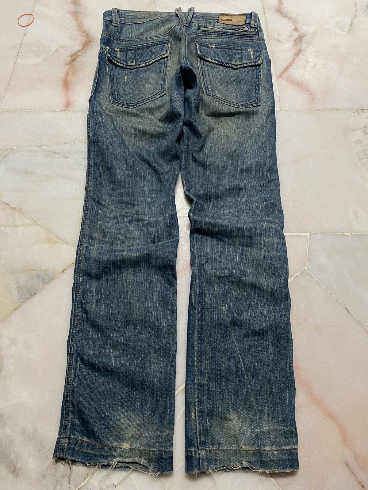 If Six Was Nine 💥Sick💥Vintage 90s Style Gas Mudwash Faded Distress Jean Size US 32 / EU 48 - 17 Thumbnail