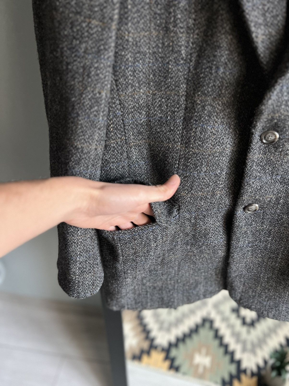 Harris Tweed Harris Tweed Vintage Wool Blazer Jacket Size 50R - 6 Thumbnail
