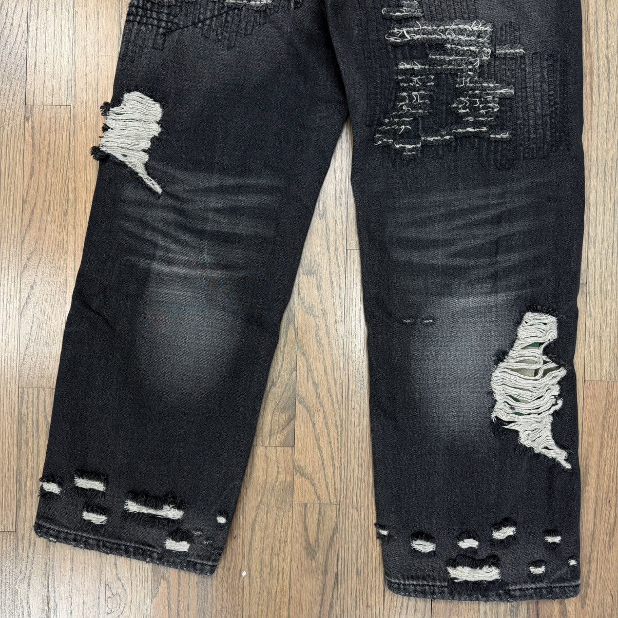 Thug Club Thug Club Vintage Stitched Camo Denim Pants Black Size US 28 / EU 44 - 7 Thumbnail