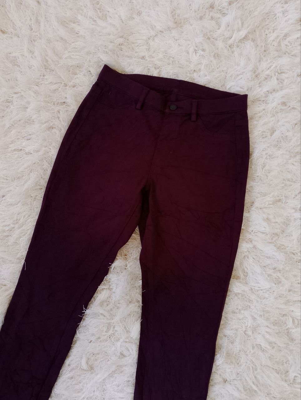 Uniqlo UNIQLO Stretchable Burgundy Legging Pants Size 26" / US 2 / IT 38 - 3 Thumbnail